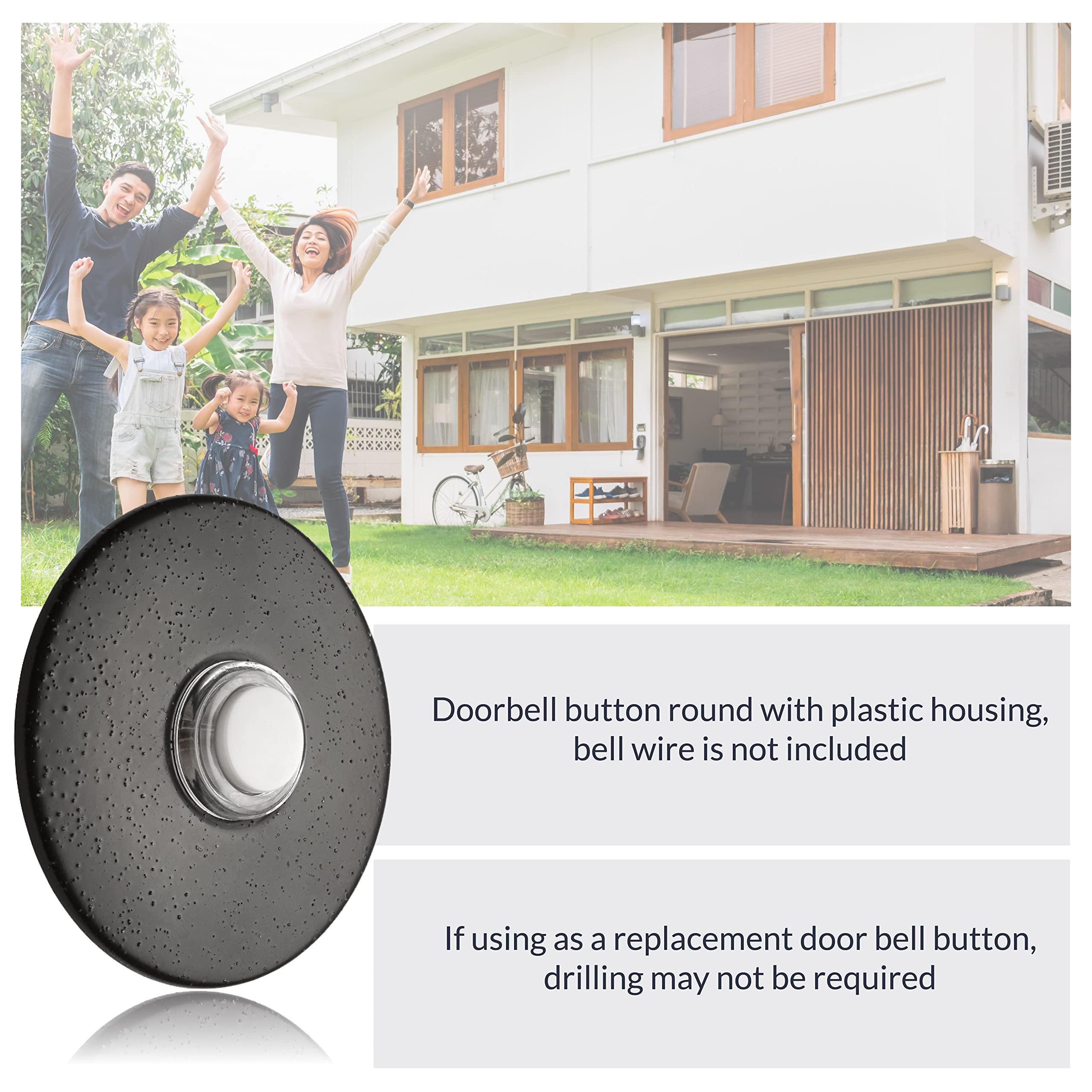 Newhouse Hardware Orb5Wl Lighted Doorbell Button, 1 Pack, Oil Rubbed Bronze