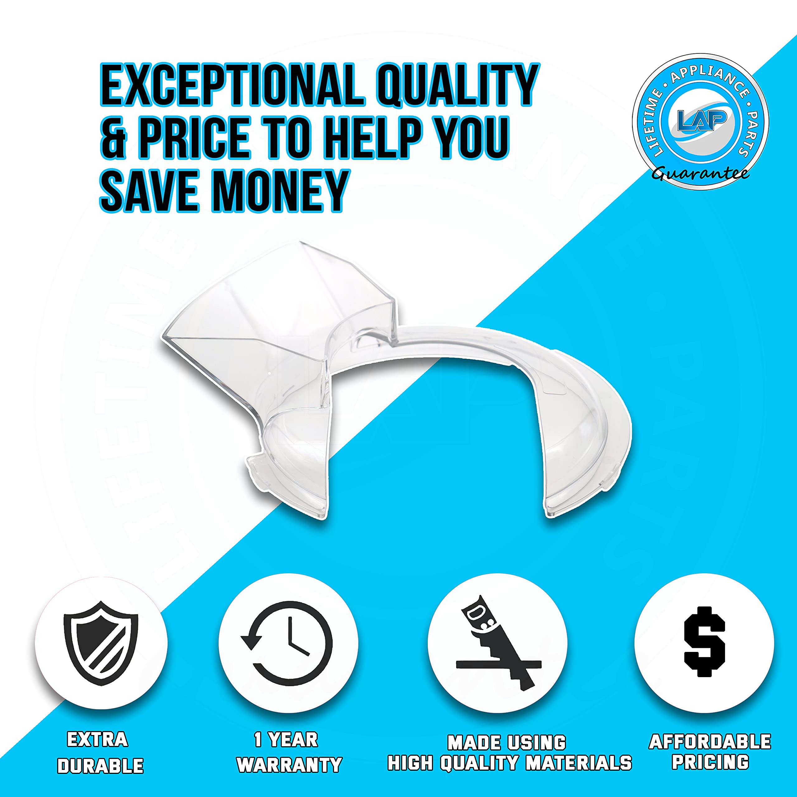 Upgraded Lifetime Appliance W10616906 Pouring Shield Compatible With Kitchenaid Mixer   Kn1Ps