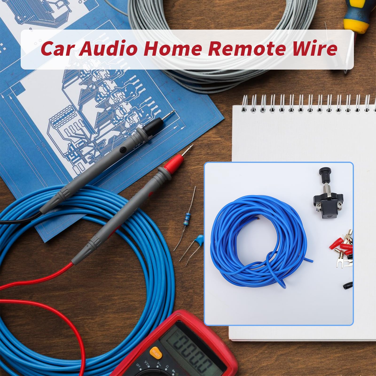 S Sydien 18 Gauge Wire 18 Awg Stranded Wire Pvc Cord Copper Cable 5M/16.4Ft Single Core Flexible Extension Power Cord Remote Wir