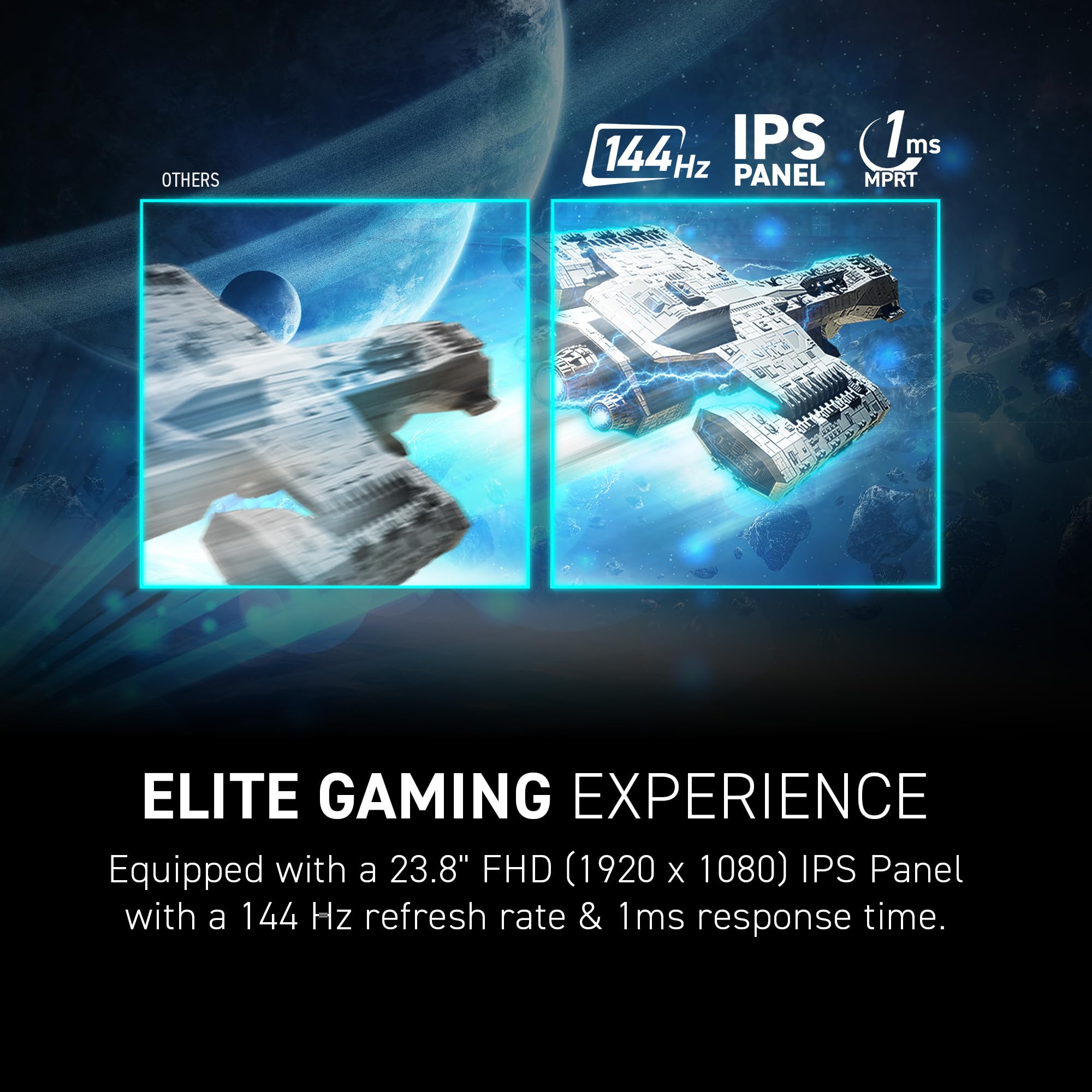 Msi G242L E14 24-Inch 1920 X 1080 (Fhd) Gaming Monitor, 144Hz, Adaptive-Synch, Hdmi, Displayport, Vesa Mountable, Tilt, Height A