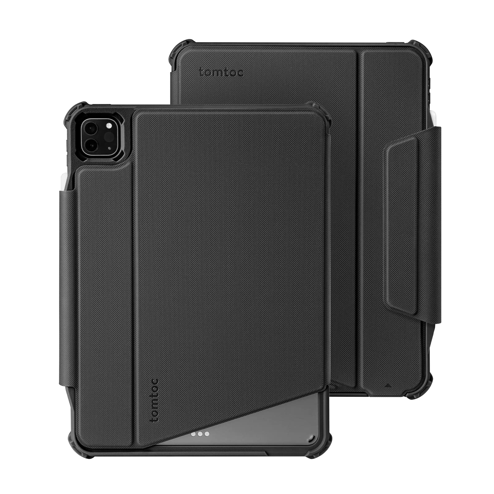 Tomtoc Ipad Pro Case Ultra Detachable For 12.9 Inch Ipad Pro 6Th/5Th Gen (M2&M1), Protective Case With Airbag Protectors & 3 Magnetic Stand Modes Cover, Supporting Wireless Apple Pencil Charging