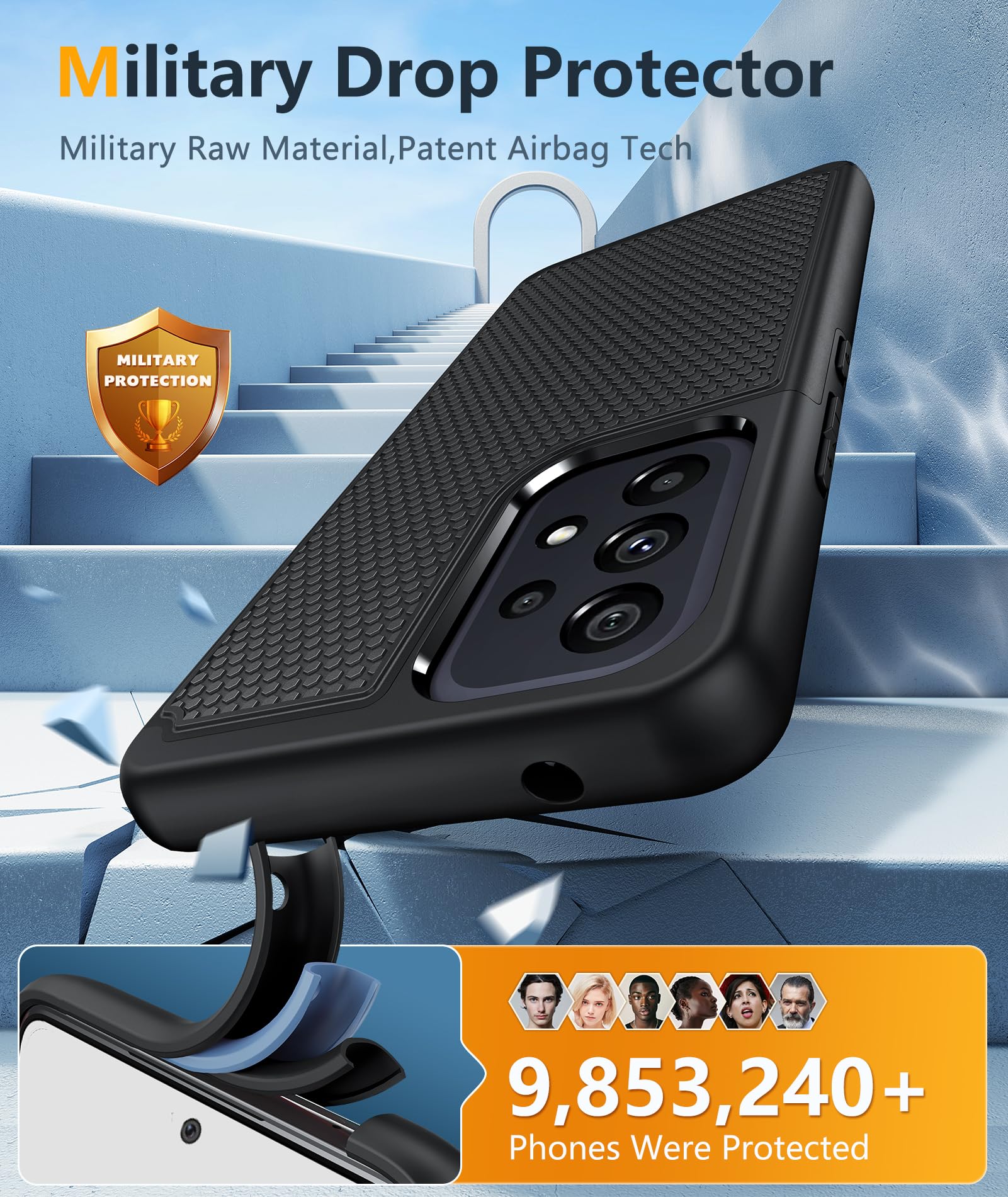 Bniut For Samsung Galaxy A53 5G (Galaxy A53 5G Uw) Case: Dual Layer Protective Heavy Duty Cell Phone Cover Shockproof Rugged Wit