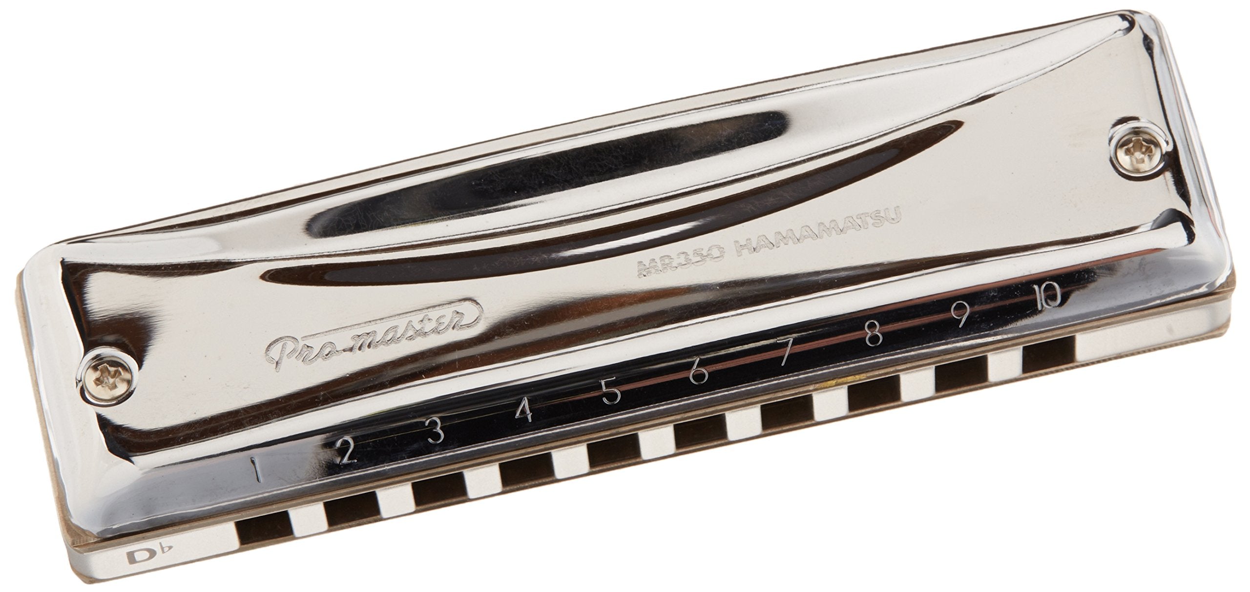 Suzuki Harmonica, Silver With Chrome Plating Promaster Db