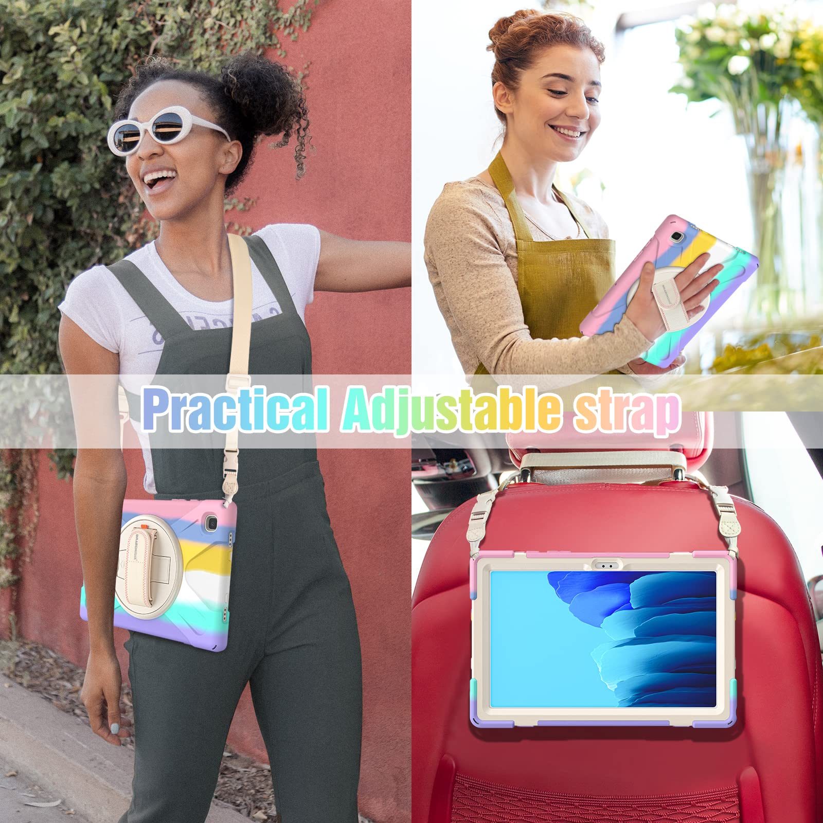 Braecnstock For Samsung Galaxy Tab A7 10.4 Inch Case 2022/2020 (Sm T500/T505/T509) With Screen Protector Shockproof Protective T