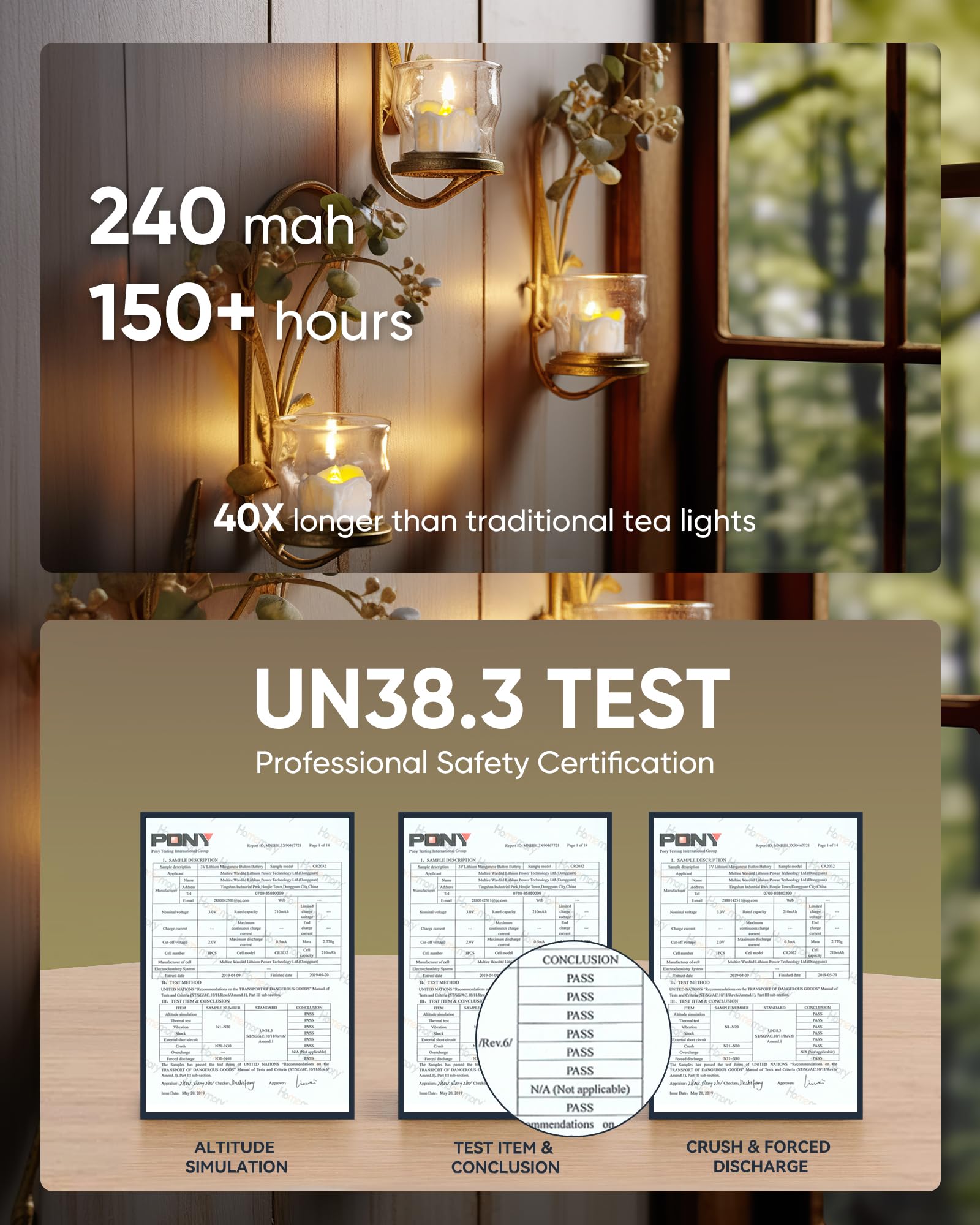Homemory Timer Tea Lights, Flameless Flickering Auto Tea Lights Battery Operated, Auto On 6 Hours And Off 18 Hours Everyday, Bat