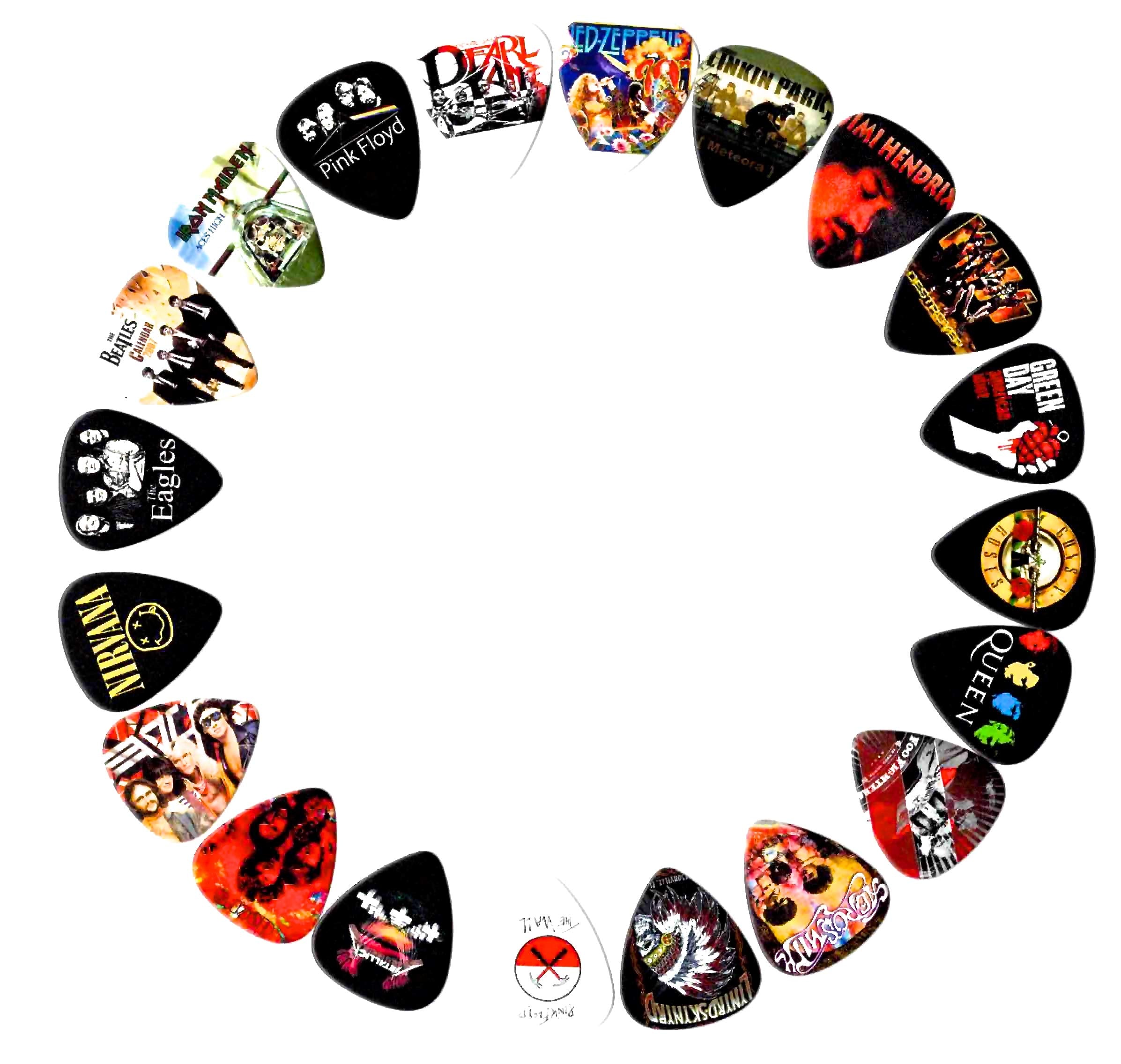 Legendary Bands Guitar Picks  [Mega Standard] 20 Picks In A Packet