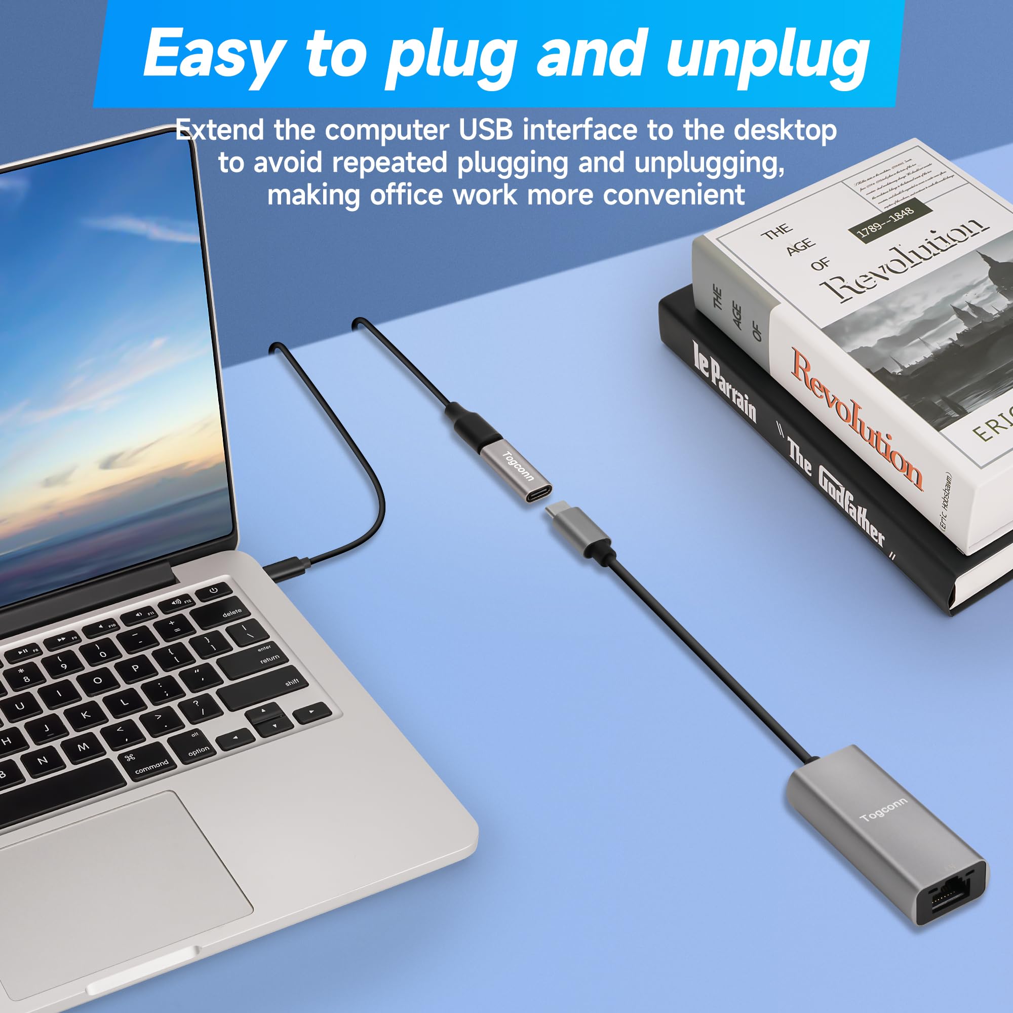 Togconn Usb C Coupler 4 Pack, Usb C Female To Female Connector, Usb Type C Female To Female Extension Adapter Supports Fast Char