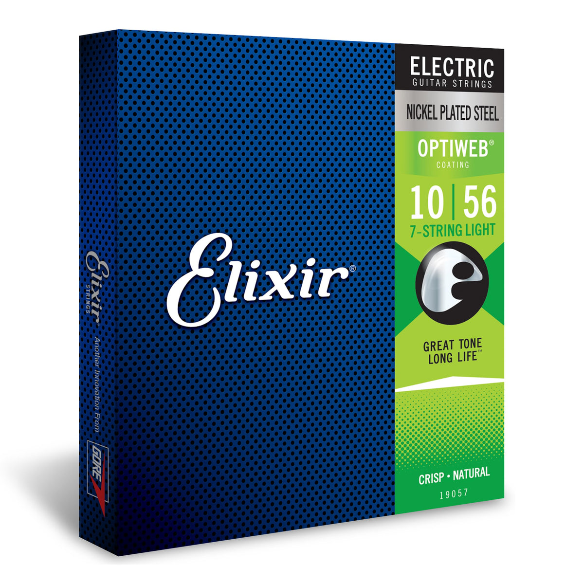 Elixira Strings 19057 7 String Electric Guitar Strings With Optiweba Coating, Light (010 056)