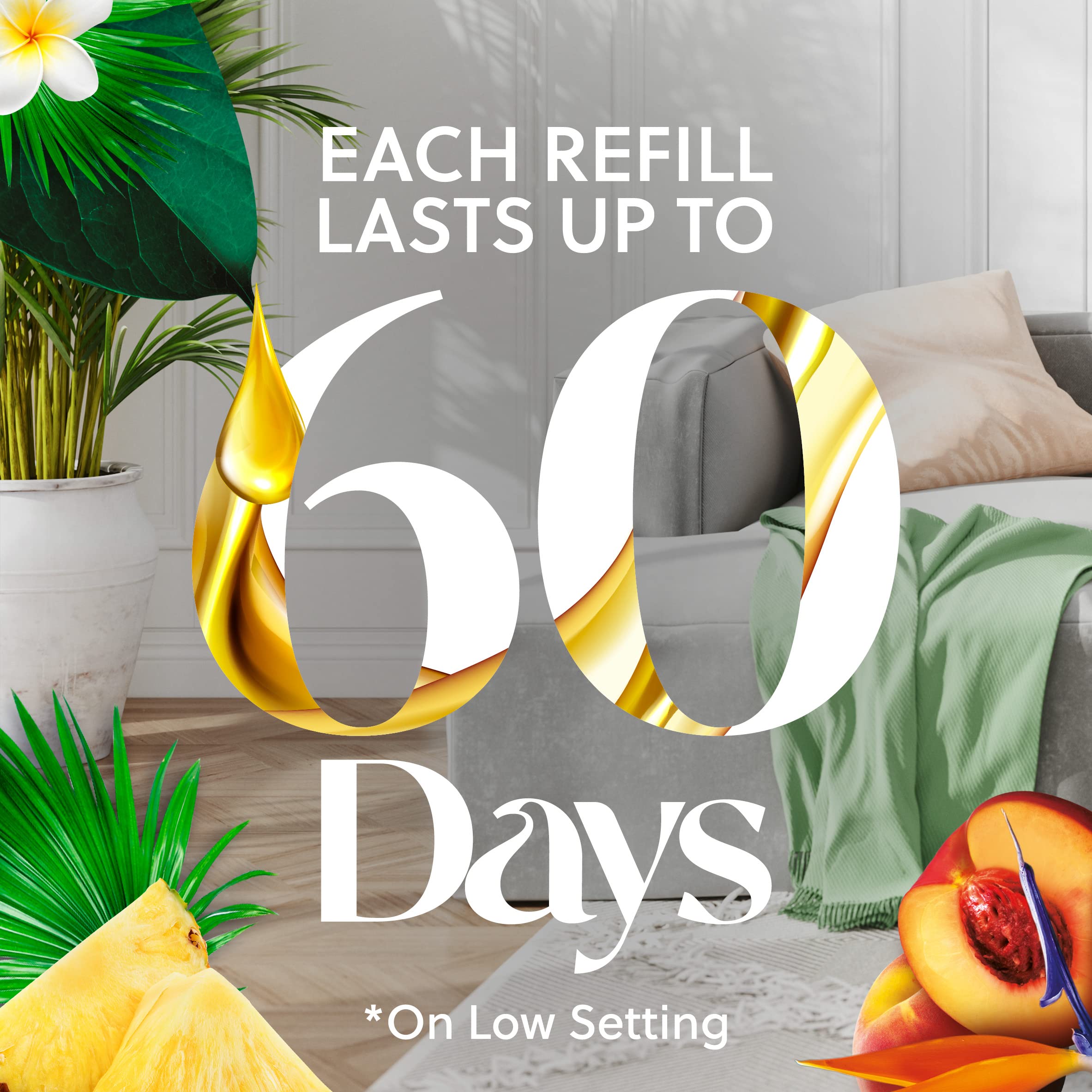 Air Wick Plug In Scented Oil Refill, 7 Ct, Hawaii, Air Freshener, Essential Oils