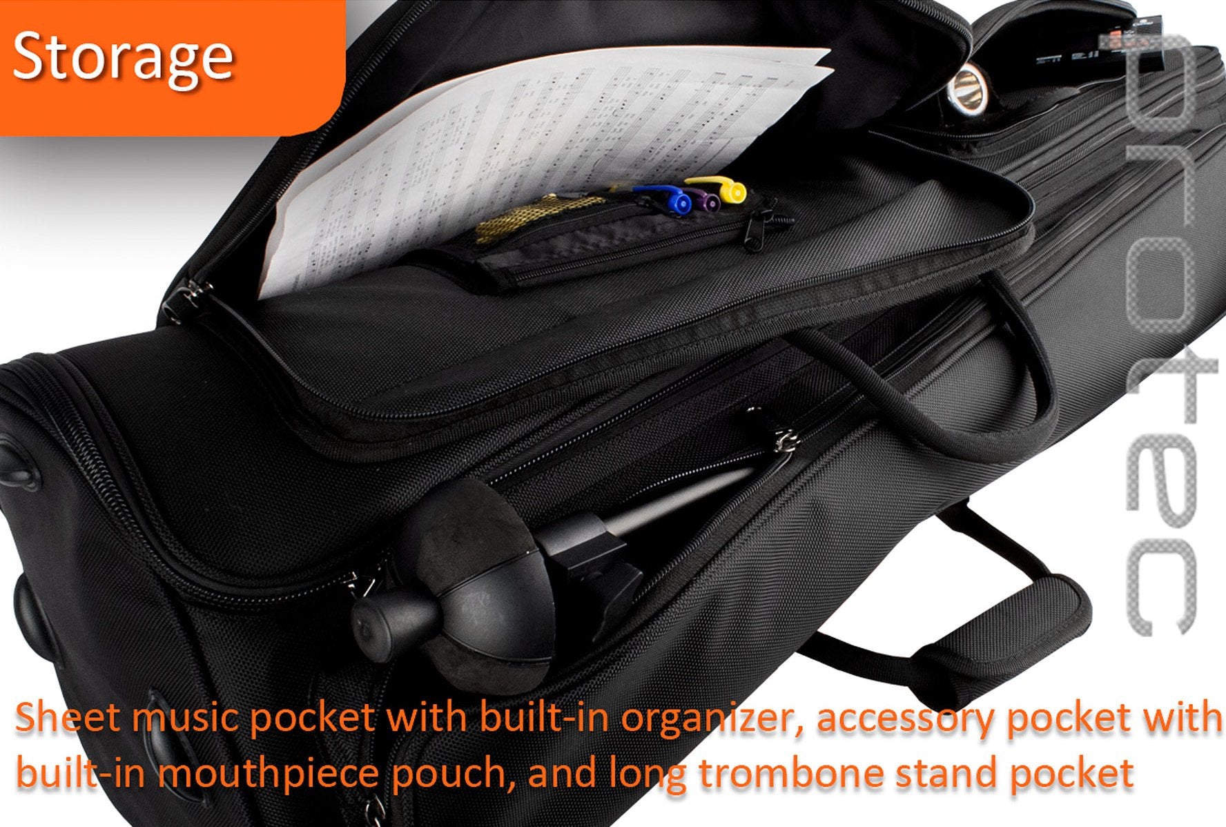 Protec Pl239 Platinum Series Tenor Trombone Gig Bag,Black