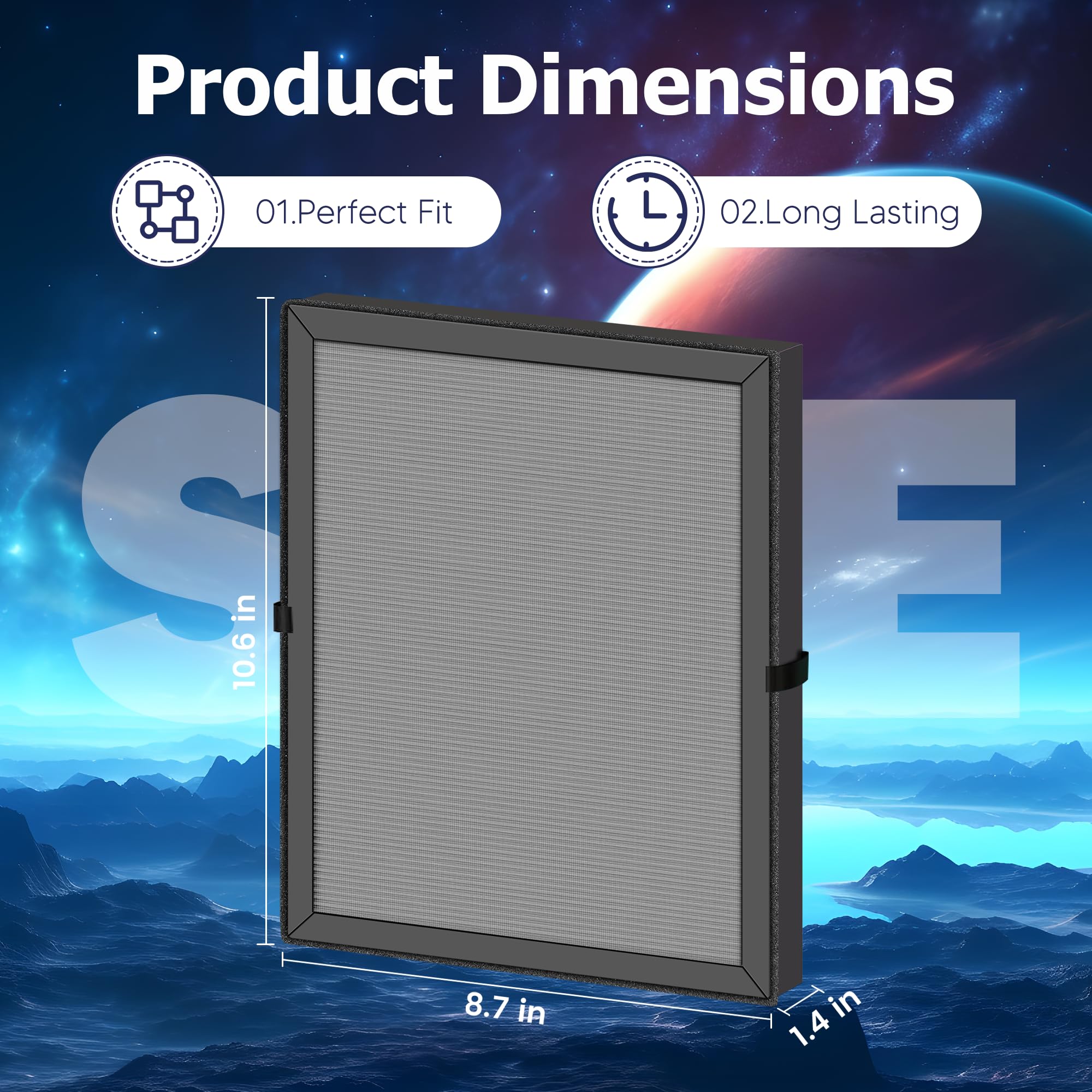 Mk04 Air Filter Replacement For Mk04 Mg04Jh Air Purifier, Petox 4 In 1 H13 True Hepa High Efficiency Activated Carbon Filter, Sm