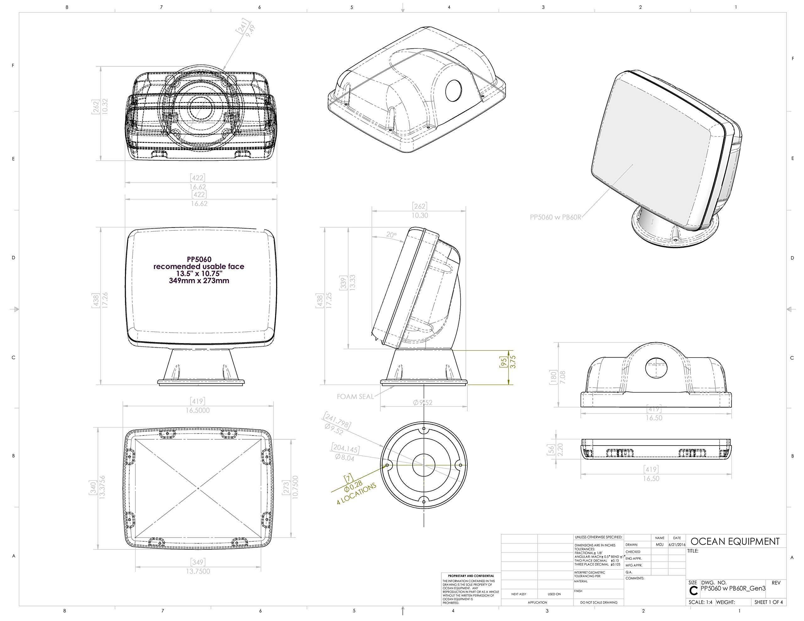 Navpod Pp5066 Powerpod Pre Cut For Furuno Navnet Tztouch2 12'' Tztl12F