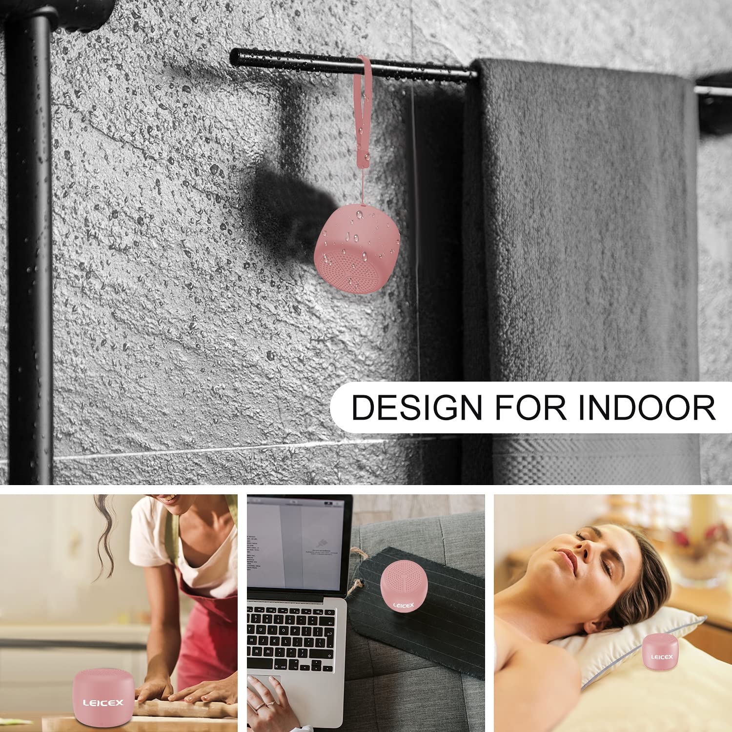 Leicex Portable Mini Bluetooth Speaker, Small Wireless Speaker With Pocket Design,Ip67 Waterproof,Perfect Mini Speaker For Showe