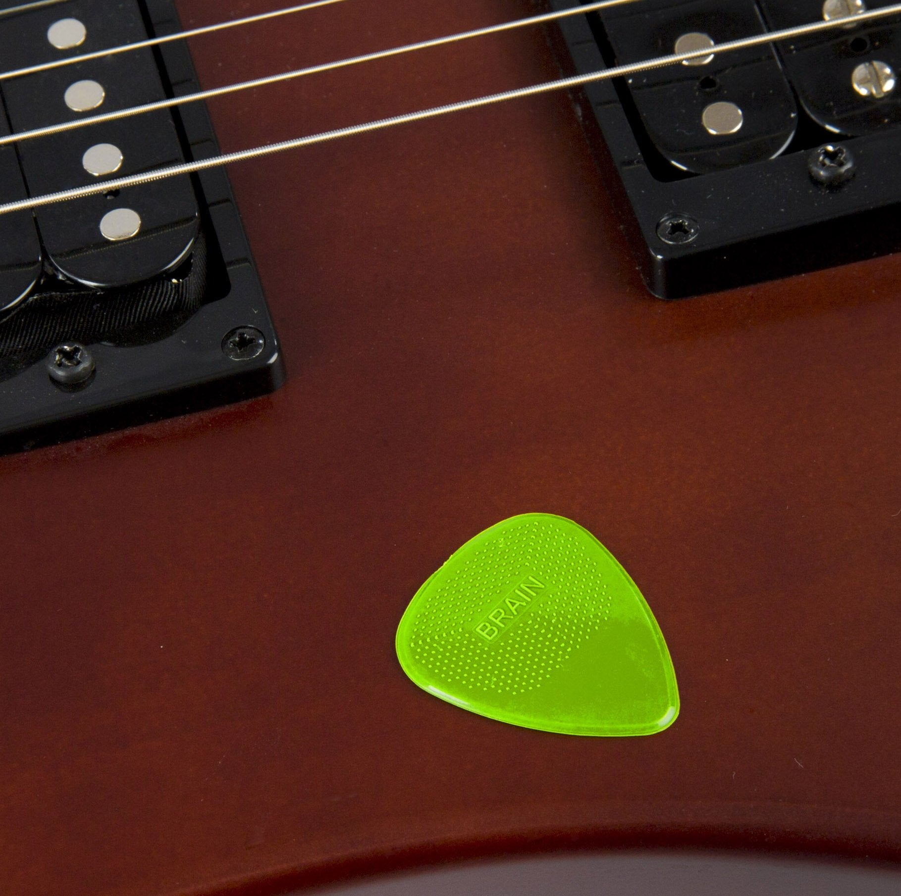 D'Andrea Snarling Dog Brain Nylon Guitar Picks 12 Pack With Tin Box (Green, 0.53Mm)