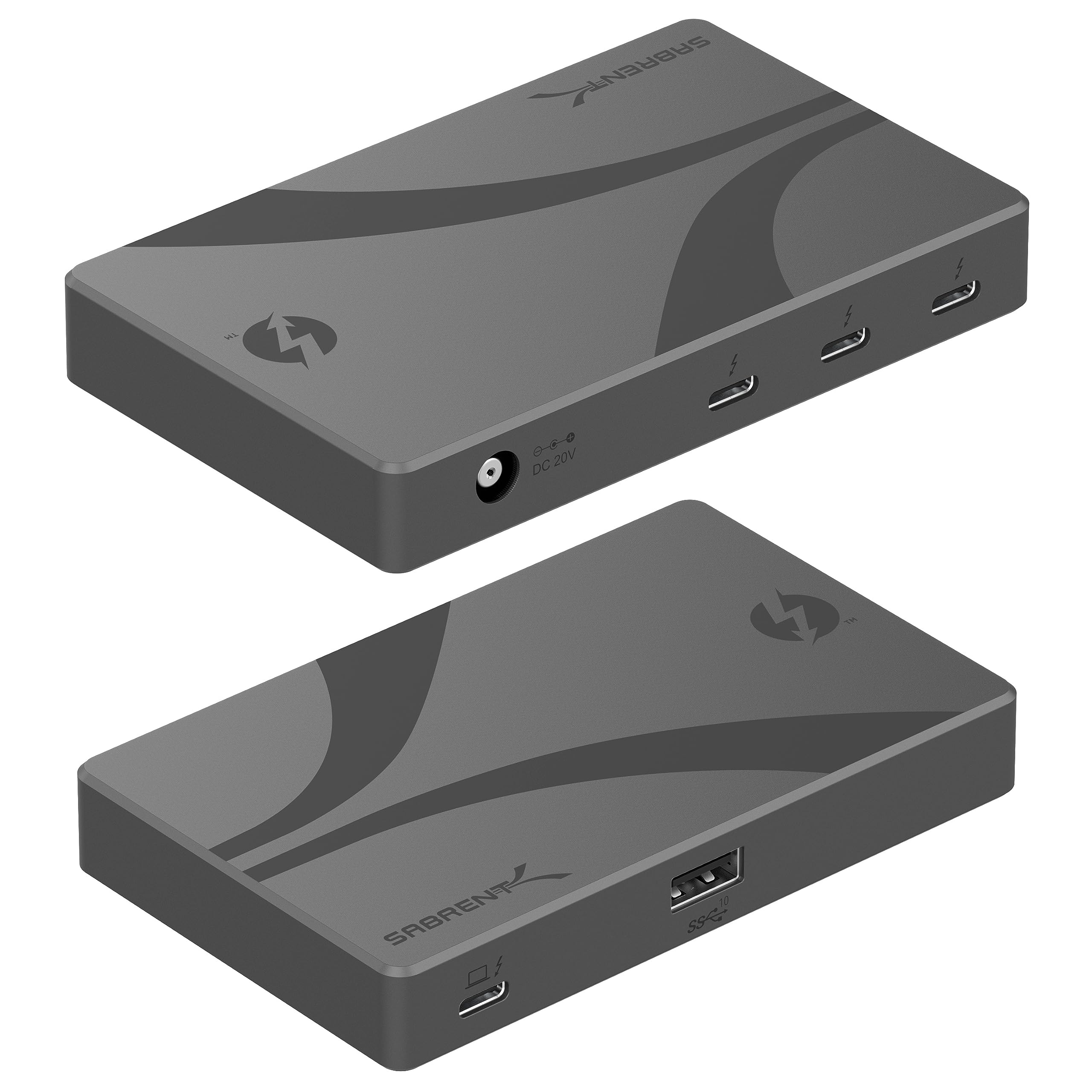 Sabrent Thunderbolt 4 Hub With 60W Charging For Laptops, Usb C Dock, Supports 2X 4K 60Hz Monitors Or 1X 4K 144Hz, 5K/6K/8K@60Hz