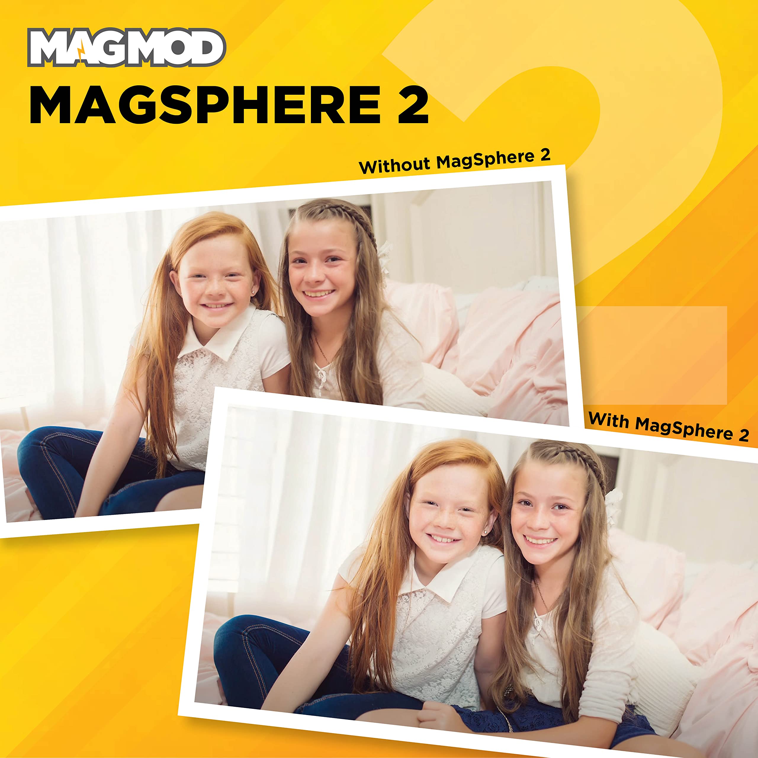 Magsphere 2 Flash Diffuser By Magmod | Photography Lighting Flash Modifier | Magnetic Light Diffuser Attachment | Lightweight Li