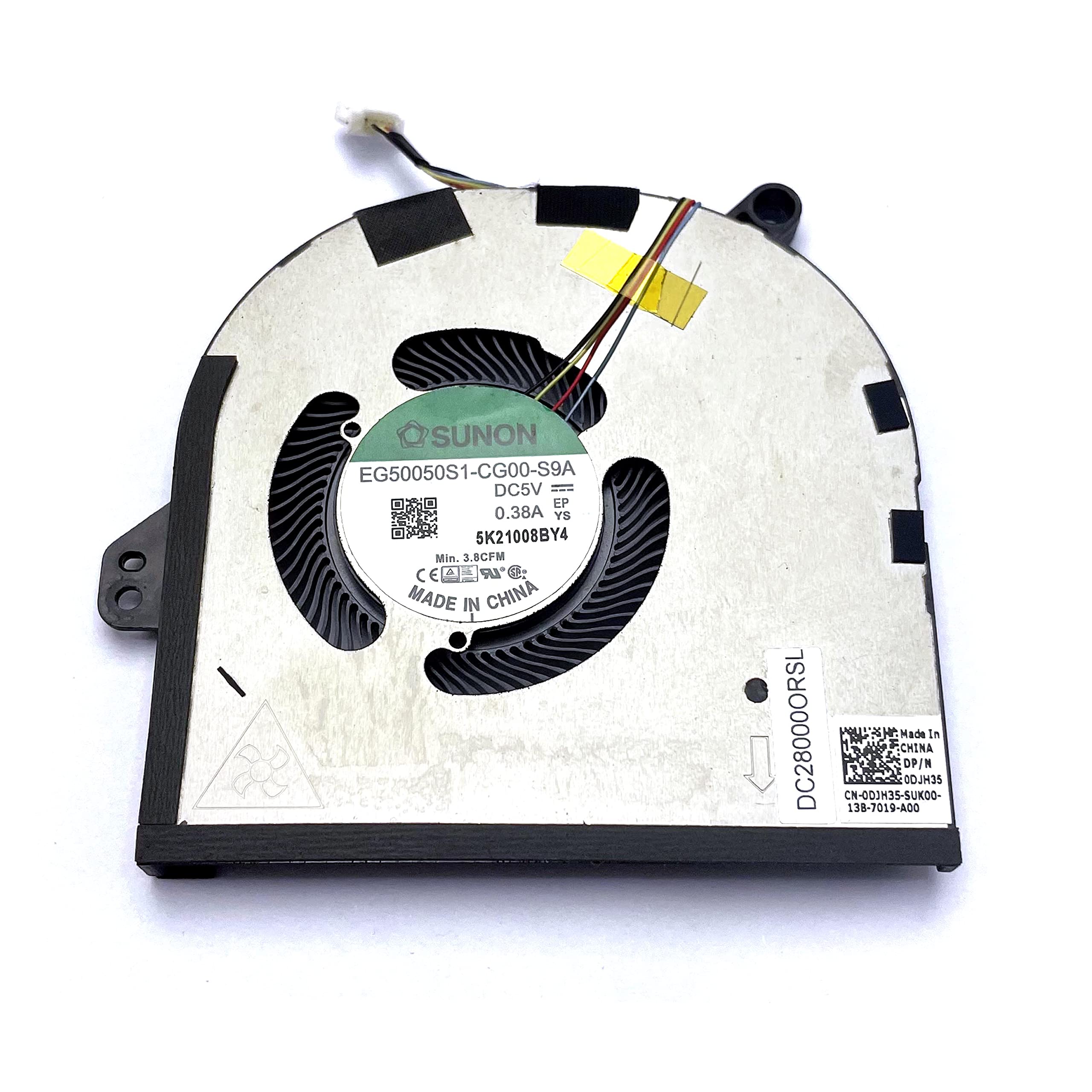 New Cpu+Gpu Cooling Fan Replacement For Dell Xps 15 9500,Dell Precision 5550 0Djh35 009Rk6 Pair Fans Djh35 09Rk6