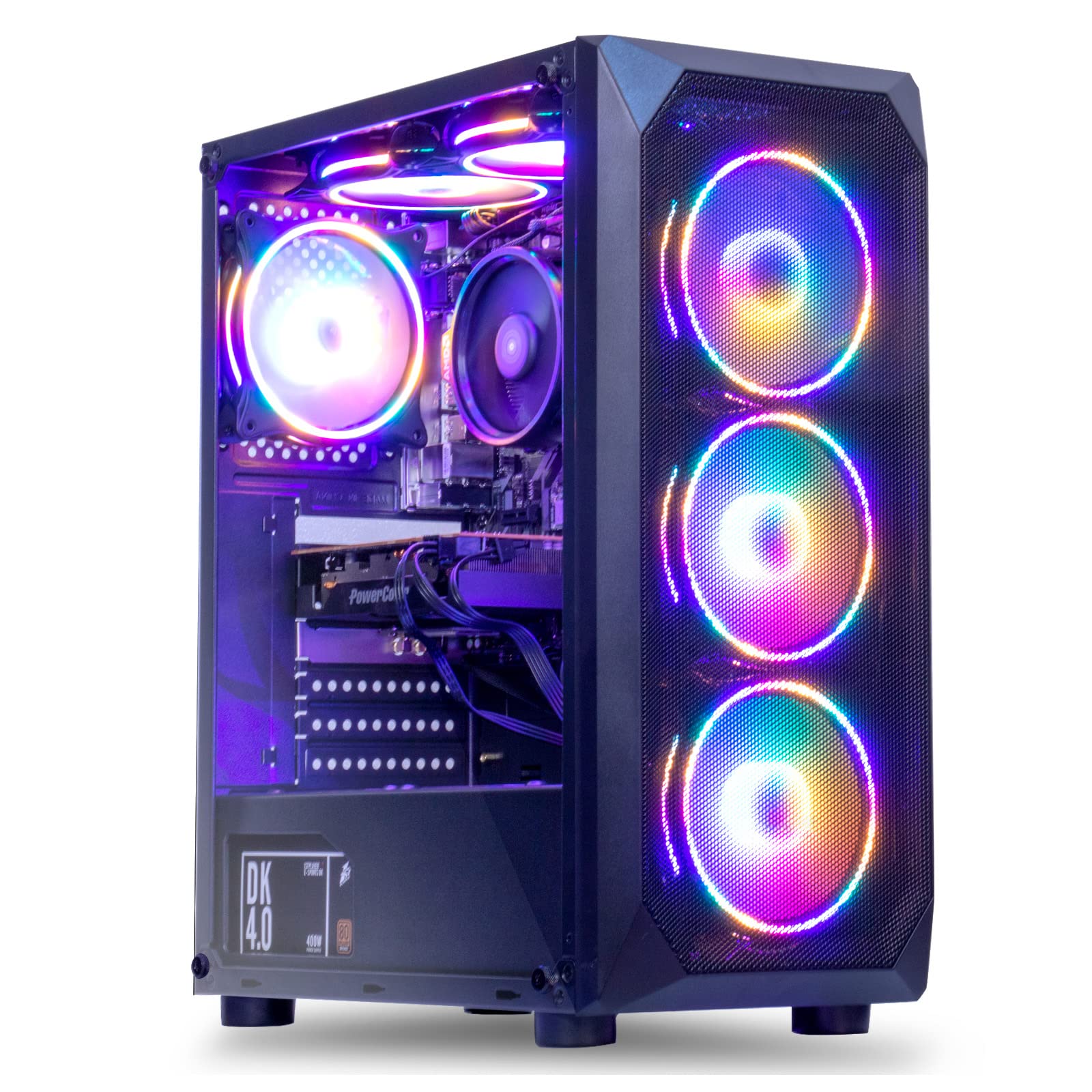 Mxz Gaming Desktop Computer, Amd Ryzen 5 5500, Gtx1660S 6Gb, 16Gb Ddr4, Nvme 500Gb Ssd, 6Rgb Fans, Win 11 Pro Ready, Gamer Deskt