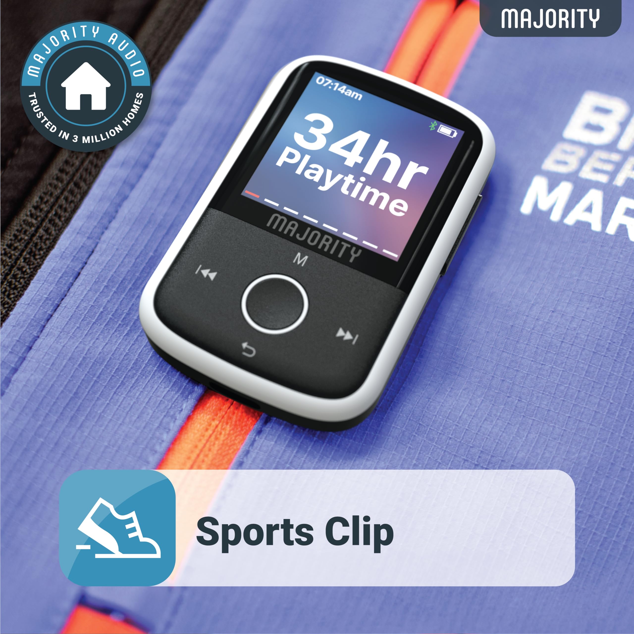 Mp3 Player With Bluetooth And Sports Clip | Earbuds Included, Expandable To 128Gb | Bluetooth Mp3 Music Player, Hd Color Screen,