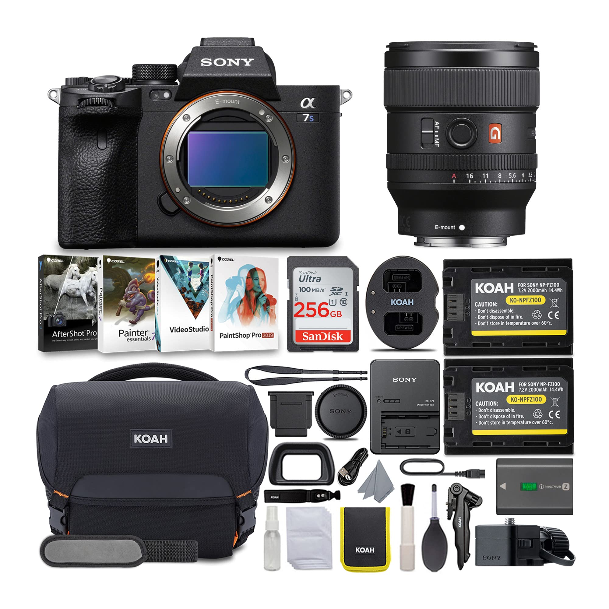 Sony Alpha a7S III Mirrorless Digital Camera Bundle with Lens, Software Suite, Memory Card, Rechargeable Battery and Charger, an