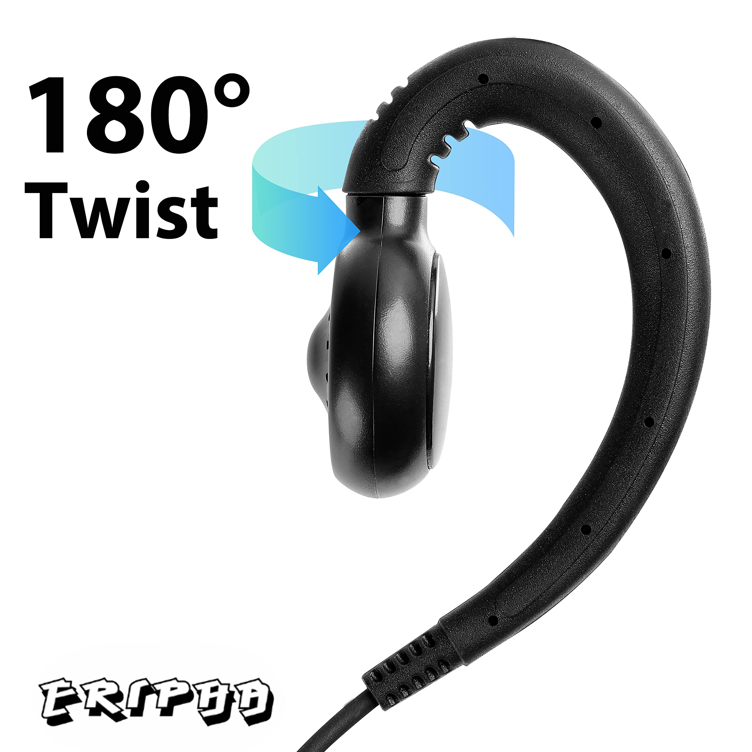 Eripha Cp100D Cp200 Radio Earpiece Compatible With Motorola Bpr40 Cls 1110 1410 Vl50 Rdm2070D Dlr1020 Walkie Talkie 2 Pin [C Rin