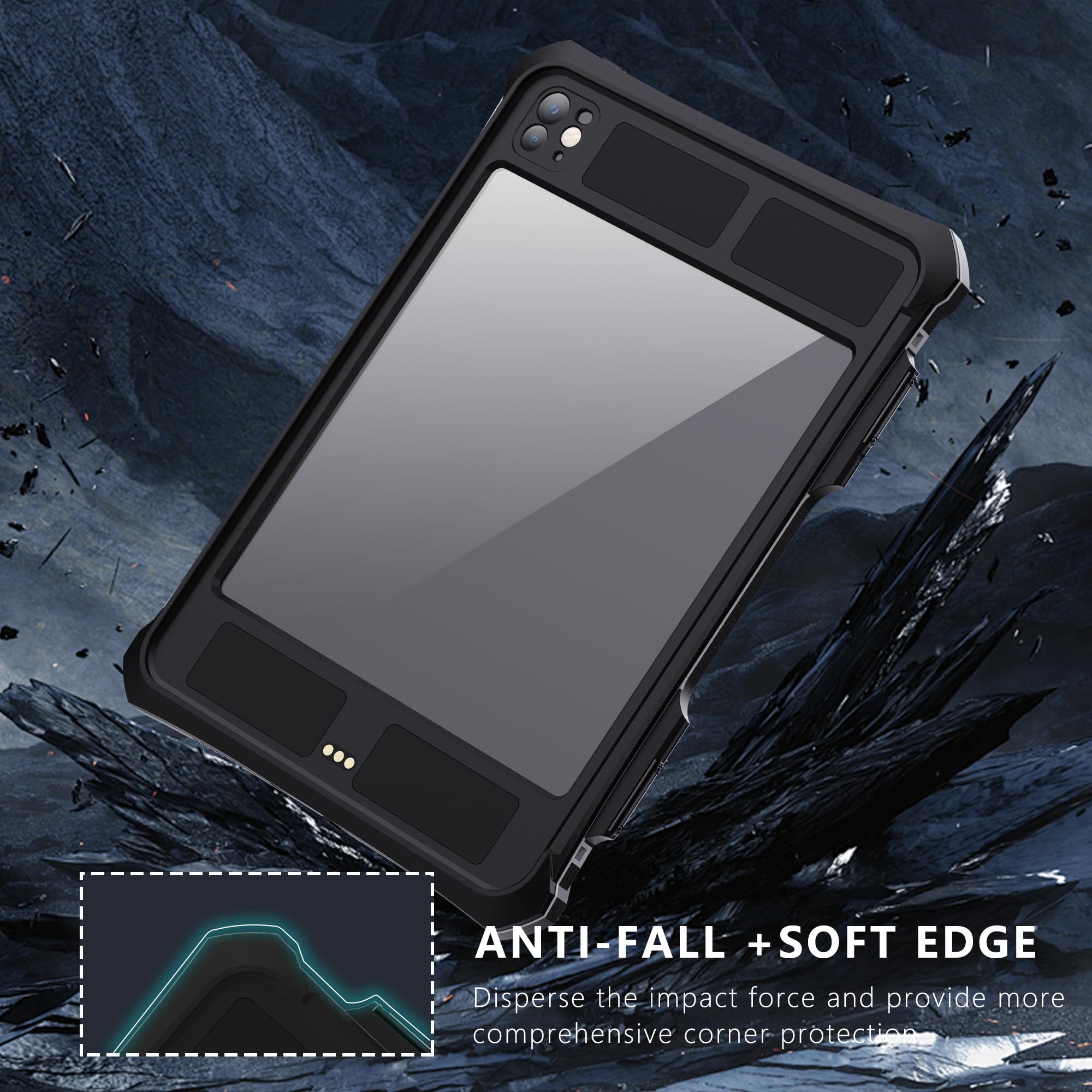 Case For Ipad Pro 11 Inch 2024 5Th Generation With Screen Protector, Waterproof Case For Ipad Pro 11 M4 2024 With Pencil Holder