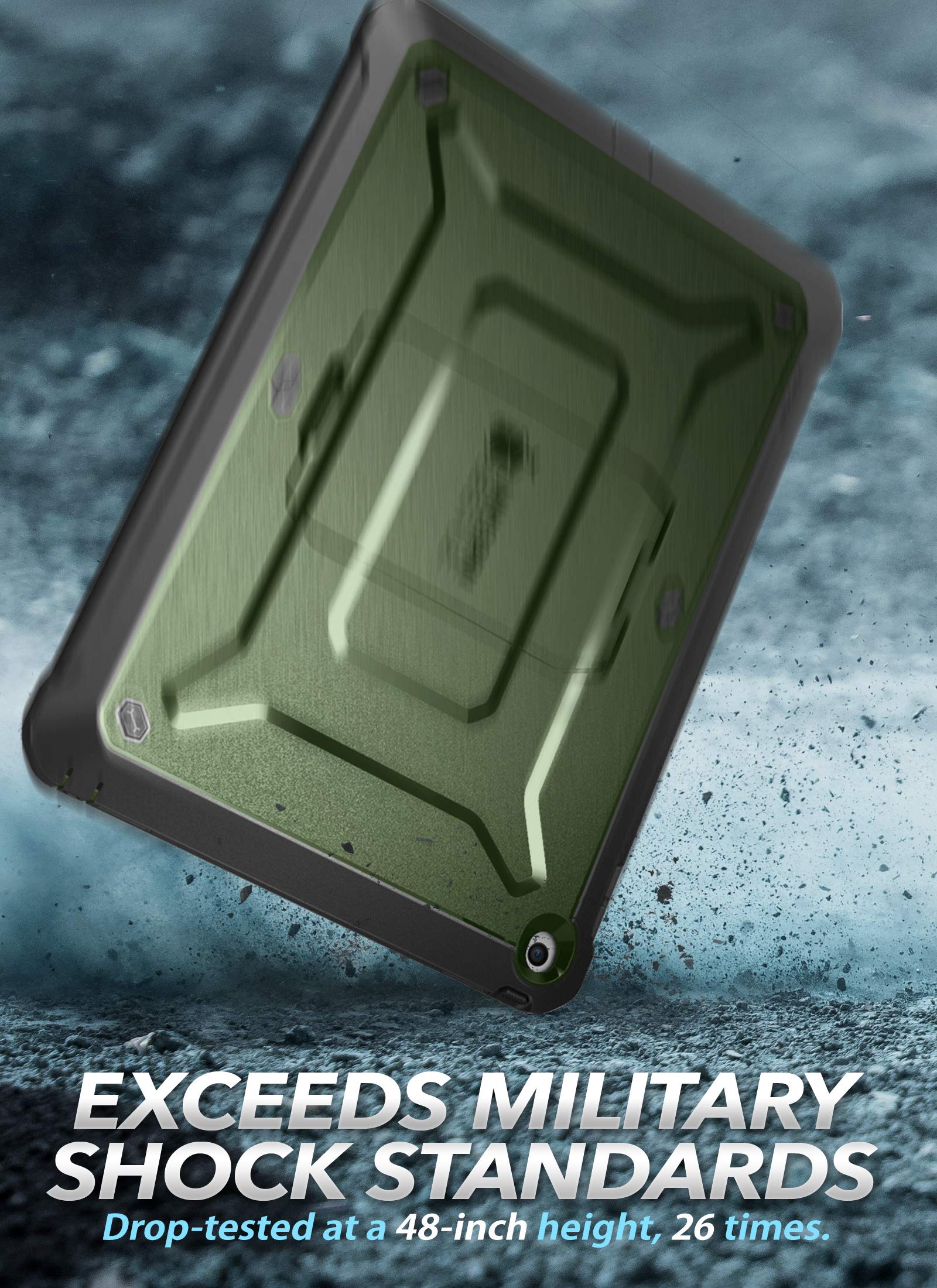 Supcase For Ipad 9Th Generation Case With Screen Protector (Unicorn Beetle Pro), [Built-In Stand] Heavy Duty Rugged Protective C