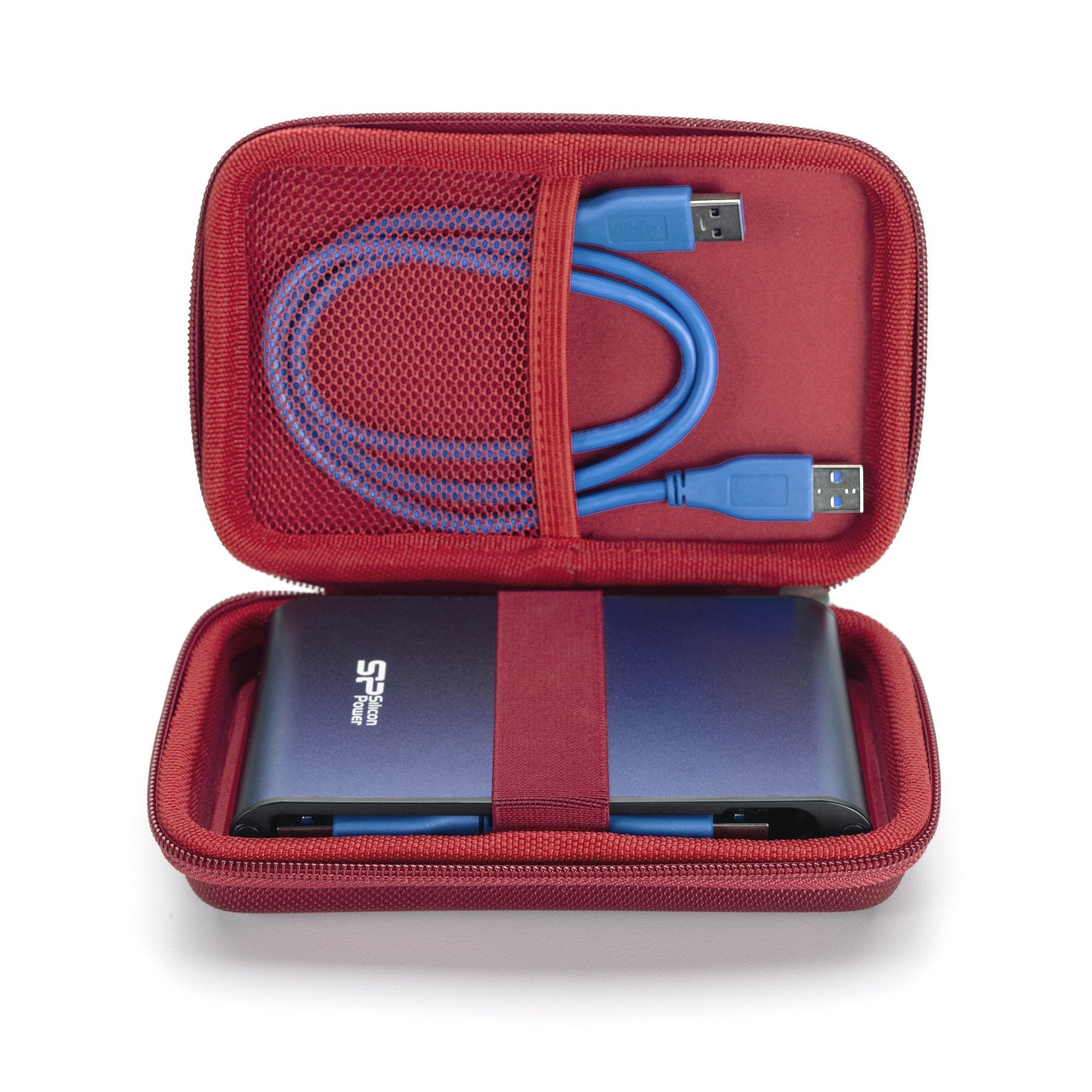 Drive Logic Dl 64 Red Portable Eva Hard Drive Carrying Case Pouch, Red