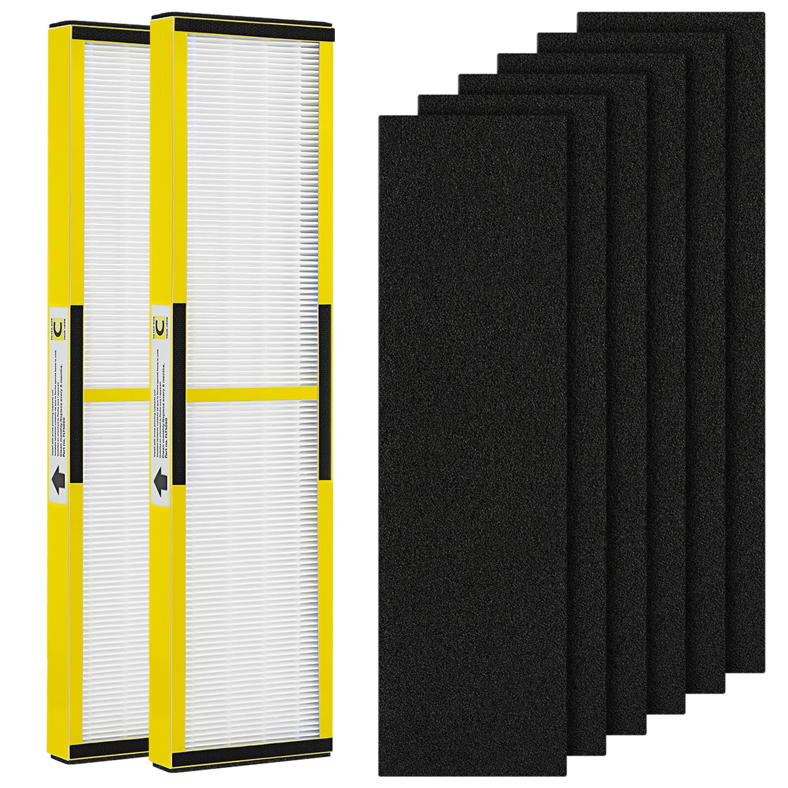 2 Pack Flt5000 True Hepa Replacement Filt Er C With 6 Pack Activated Carbon For G Guardian Ac5000 Ac5000E Ac5250Pt Ac5300B Ac535