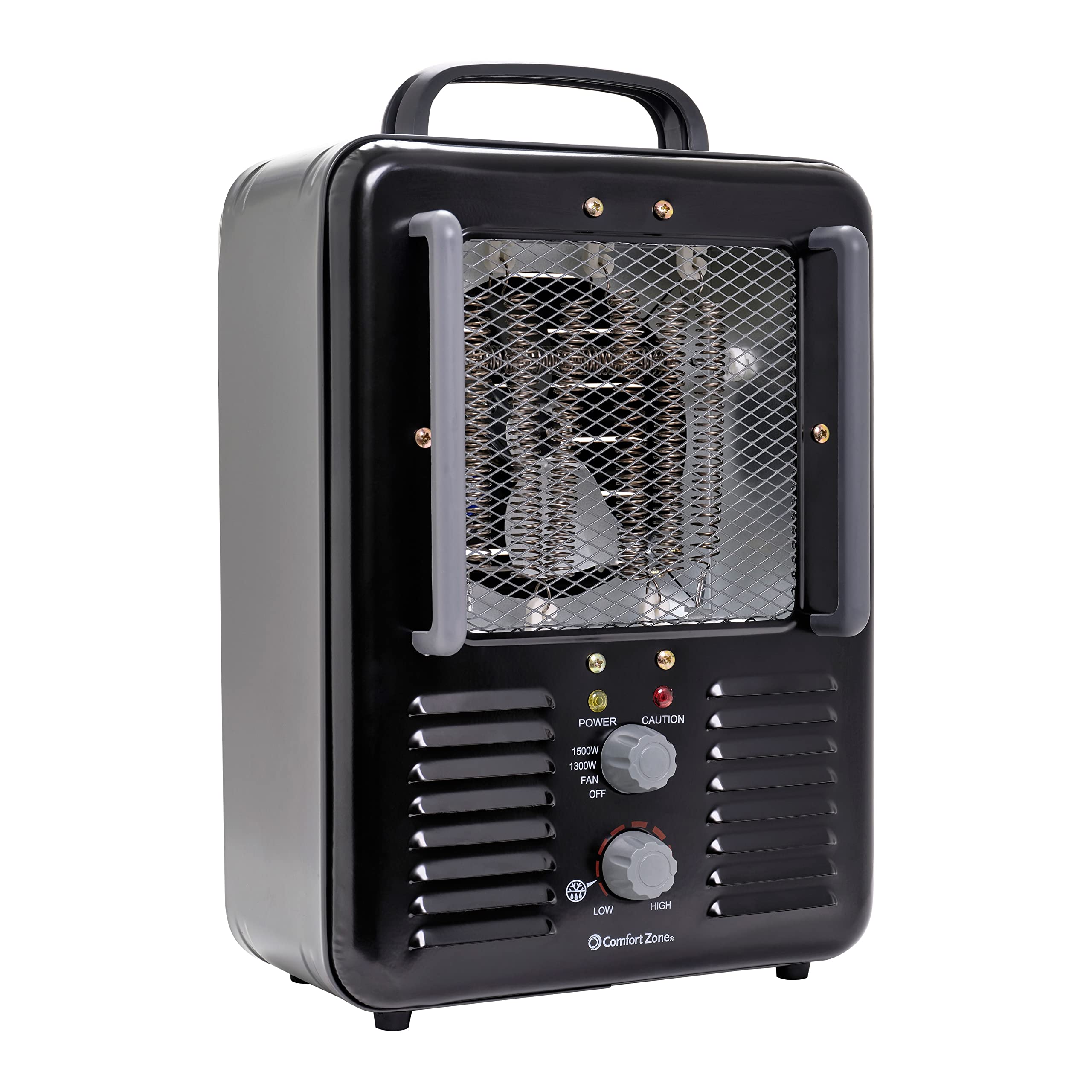 Comfort Zone Electric Portable Milkhouse Style Utility Space Heater with Adjustable Thermostat, Overheat Protection, and Safety 