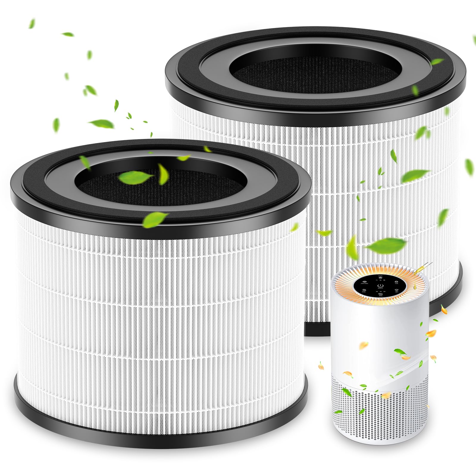 Ap S0610L Replacement Filter Compatible With Mooka Ap S0610L Air Puri Fier, H13 True Hepa Filter, 3 Stage Filtration System, 2 P