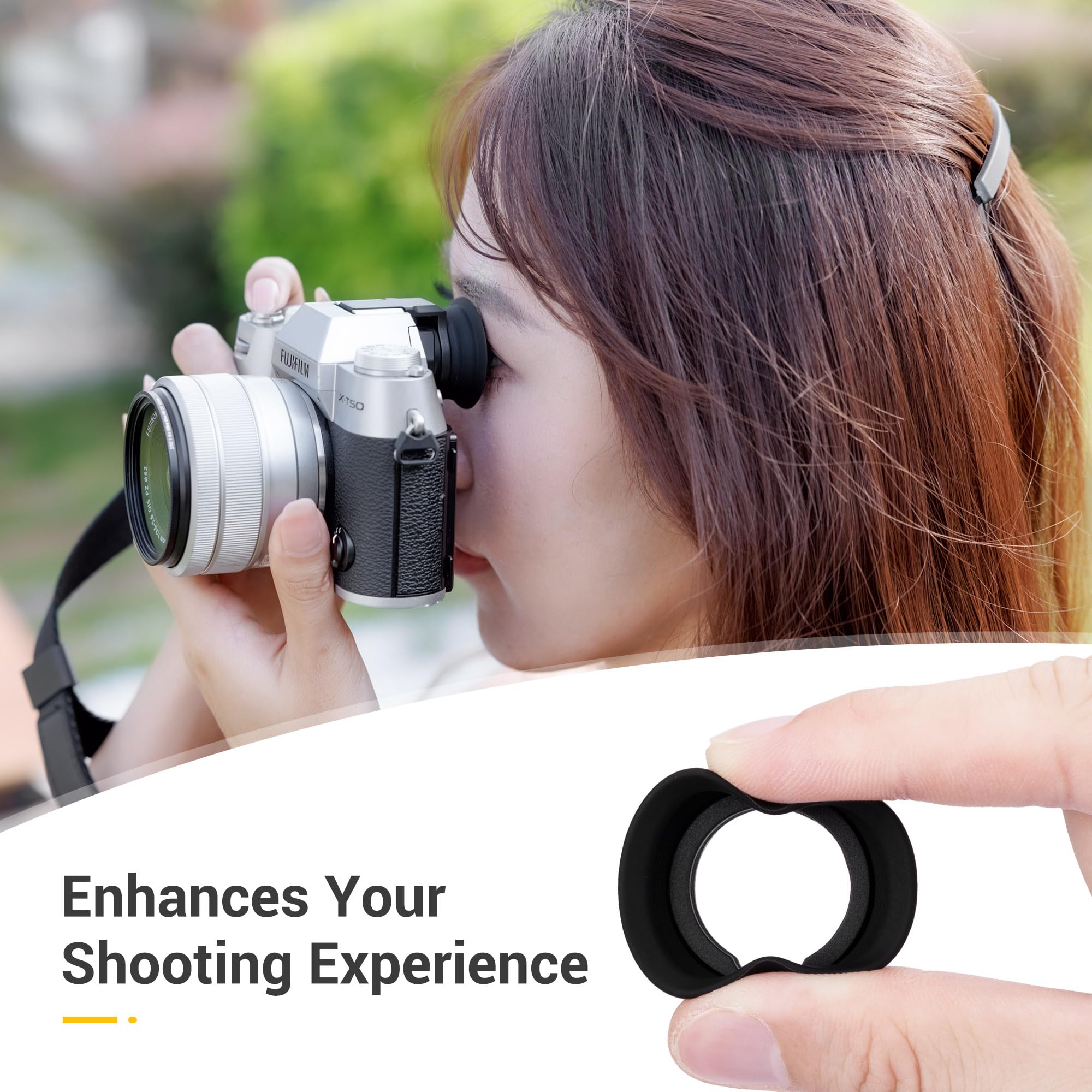 Extended X T50 Xt50 Eyecup Eyepiece For Fujifilm Fuji X T50 Camera, Soft Silicon Extended Camera Eye Cup Viewfinder For Fuji Xt5