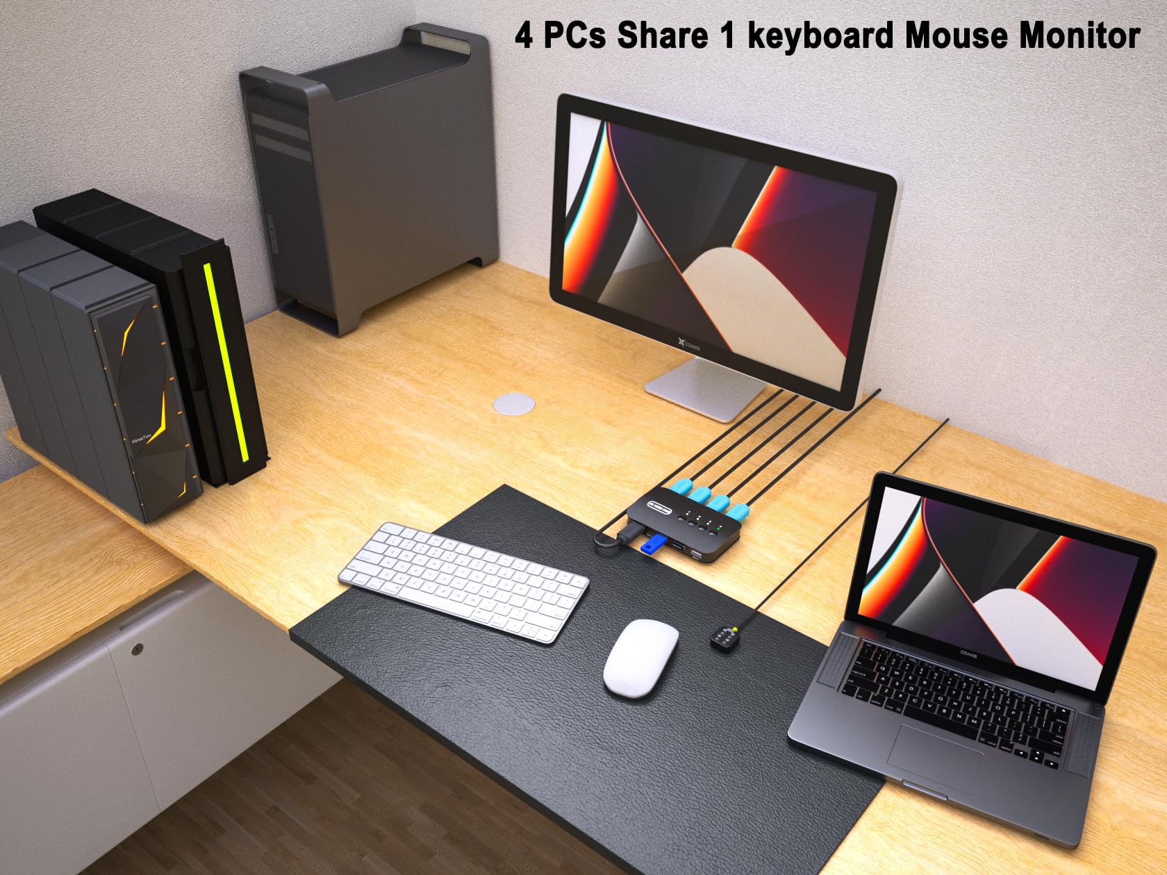 Hdmi Kvm Switch 4 Port   Kvm Switch 4 Computers   Usb Kvm Switch For 4 Computers Share Keyboard Mouse Printer,Flash Drive,Hd Mon