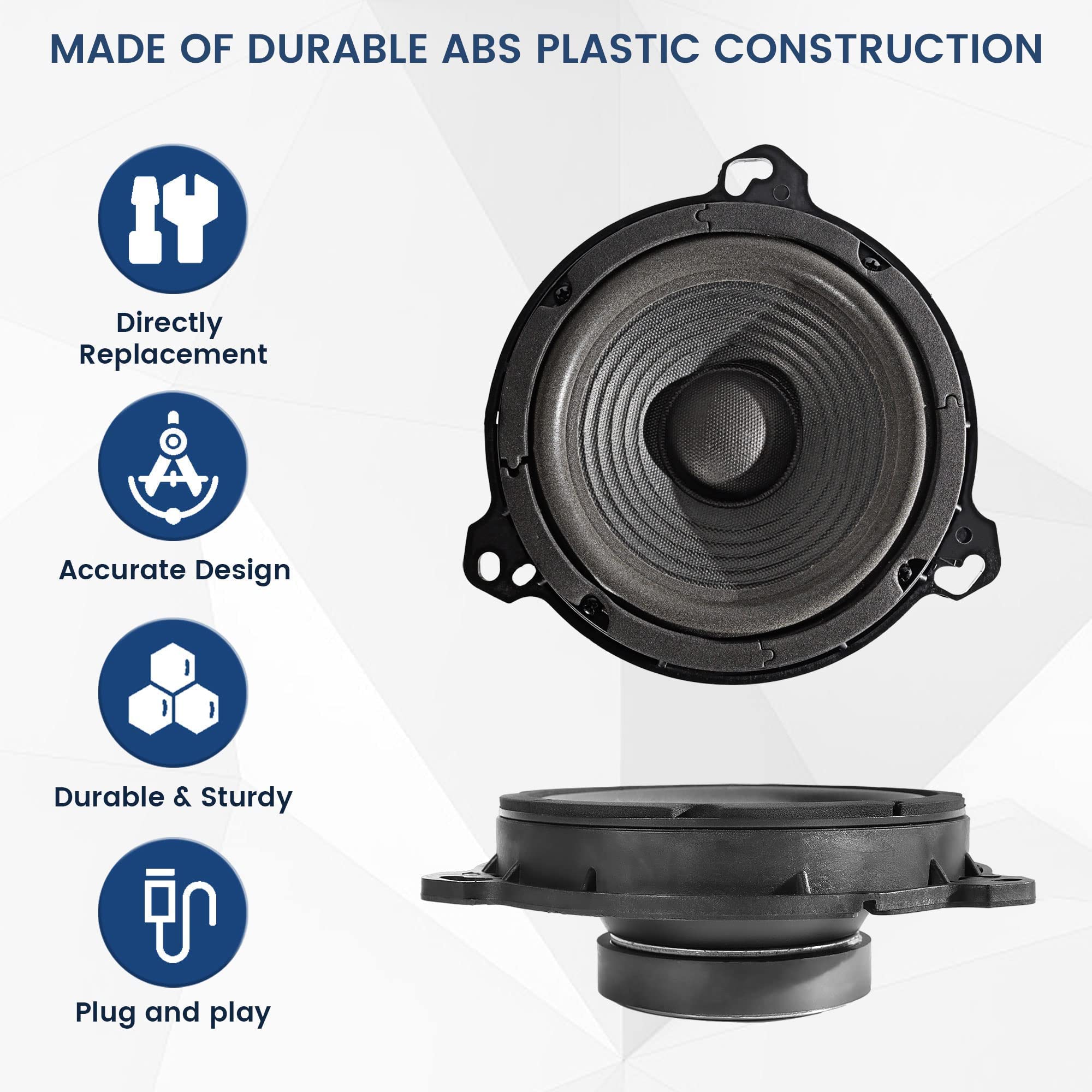 Nuith Door Speaker Adapter Bracket Speaker Harness Compatible With Nissan Sentra/Murano 2000 2019, Titan 2004 2019, Kia K2 2011