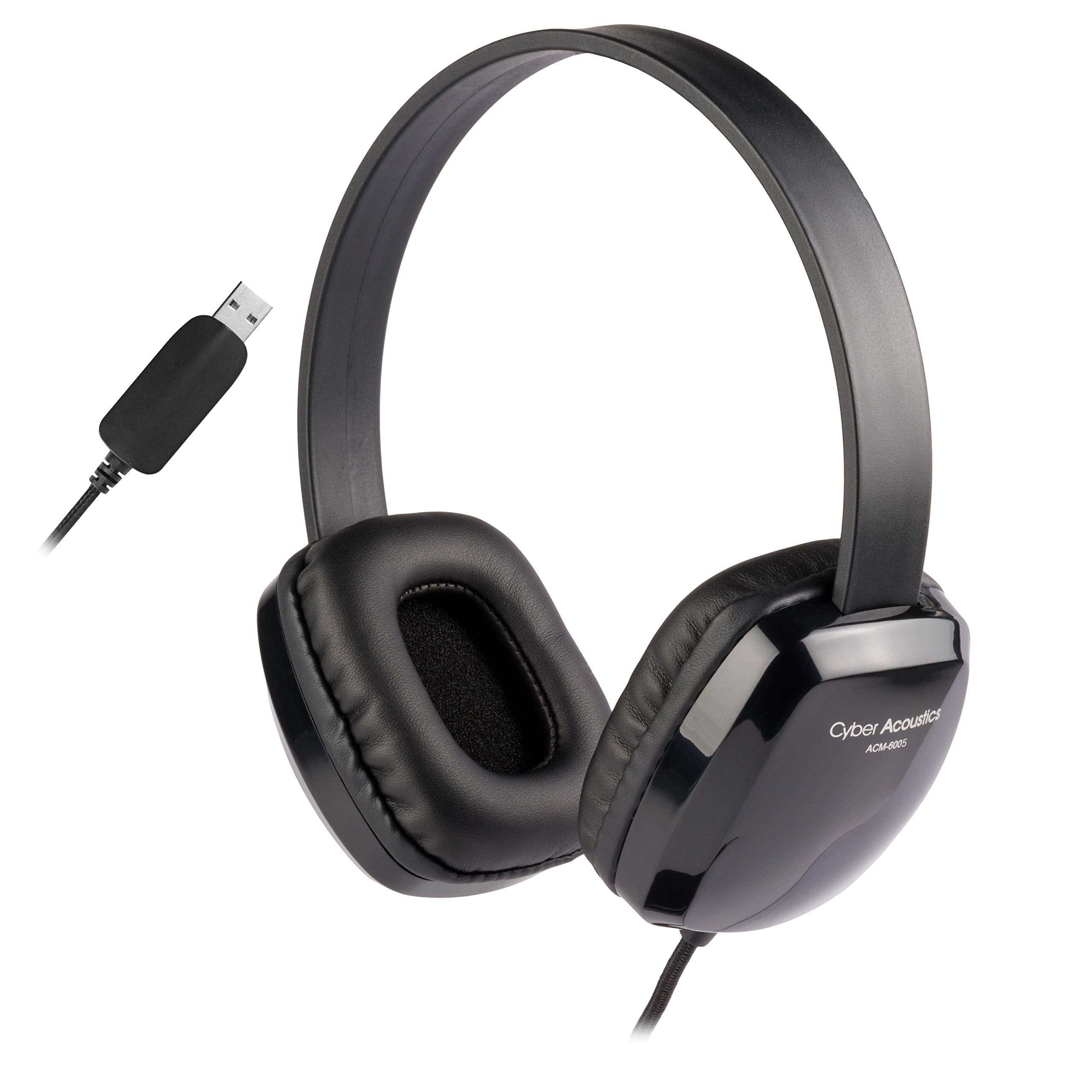 Cyber Acoustics Usb Stereo Headphones For Pcs And Other Usb Devices In The Office, Classroom Or Home (Acm 6005 80) (80 Pack)
