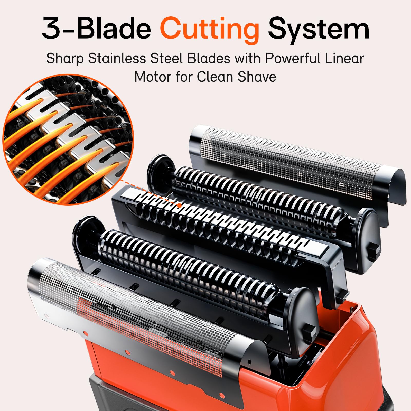 Foil Electric Shaver For Travel Usb-C Fast Charging, Ipx7 Waterproof Cordless Razor, Portable Face Shaver With Travel Case & Rep