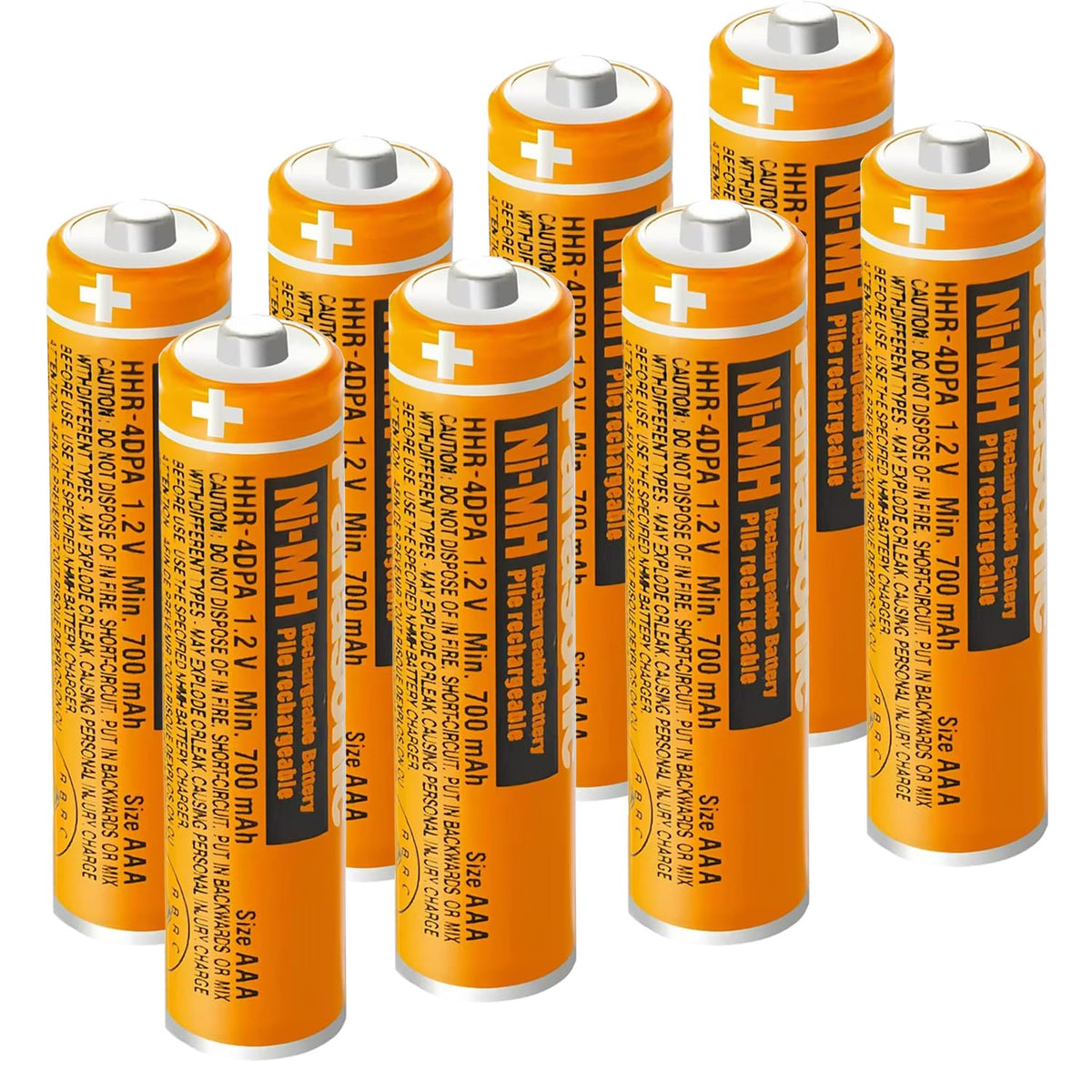 Zzwjbcyle 8 Pack Ni-Mh Aaa Rechargeable Battery For Panasonic, 1.2V 700Mah Hhr-4Dpa Aaa Batteries For Panasonic Cordless Phones,