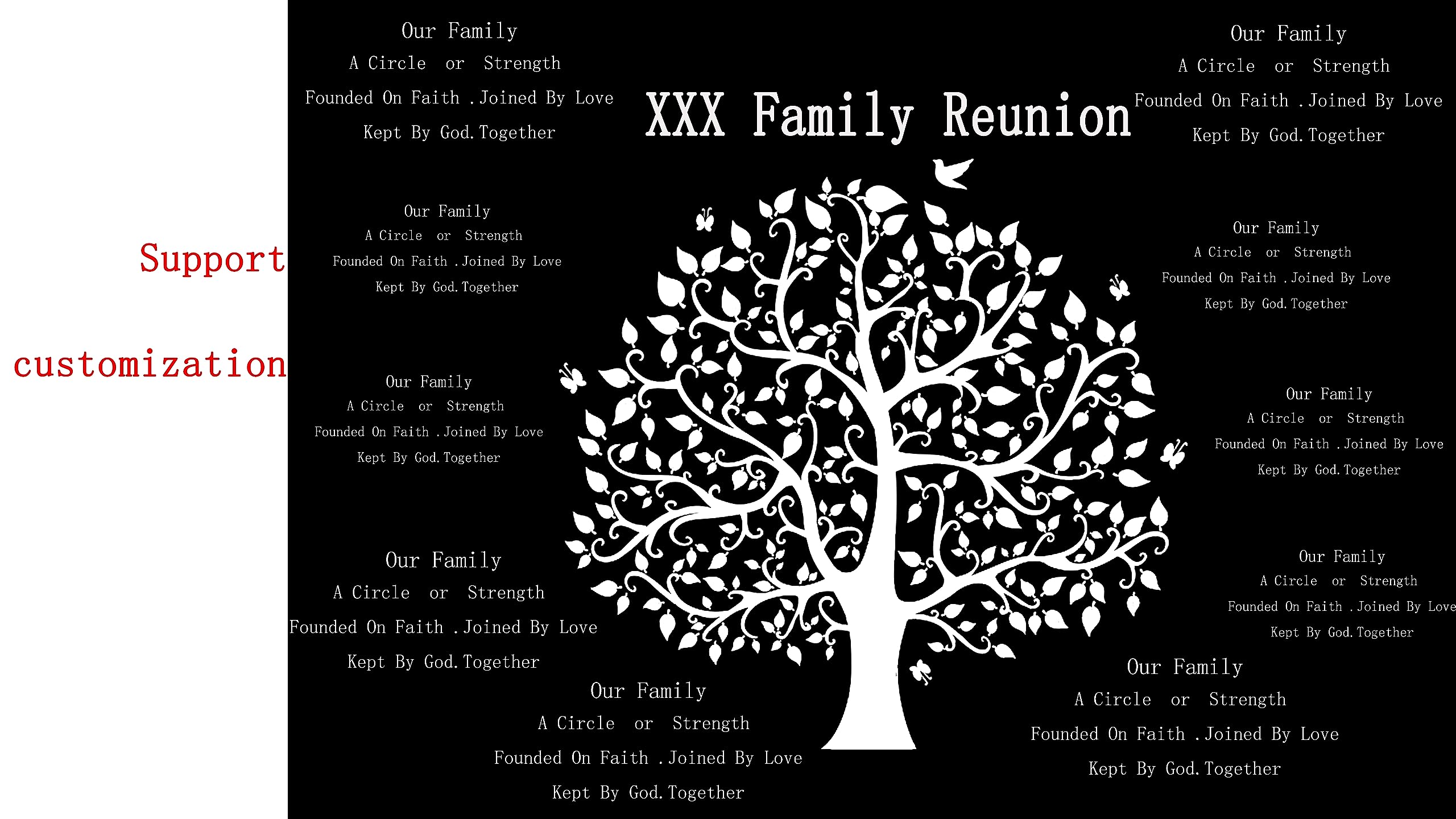 Family Reunion Backdrop Family Members Tree Photography Background Meetsioy Black Photo Booth Props Banner Family Reunion Party