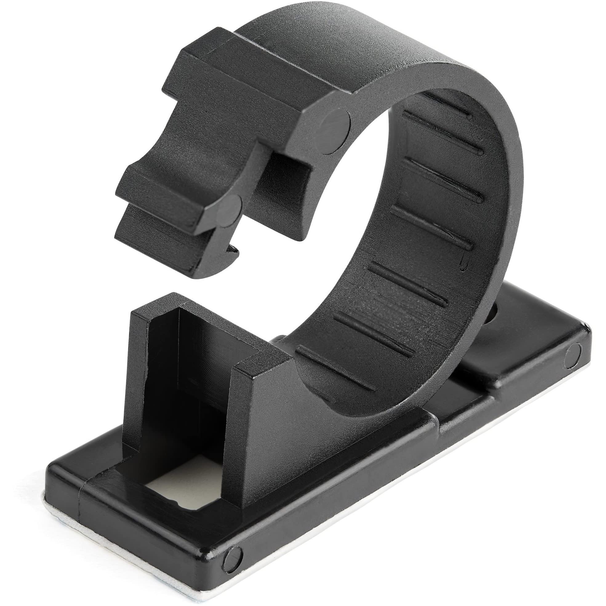 StarTech.com 100 Adhesive Cable Management Clips Black - Network/Ethernet/Office Desk/Computer Cord Organizer - Sticky Cable/Wir