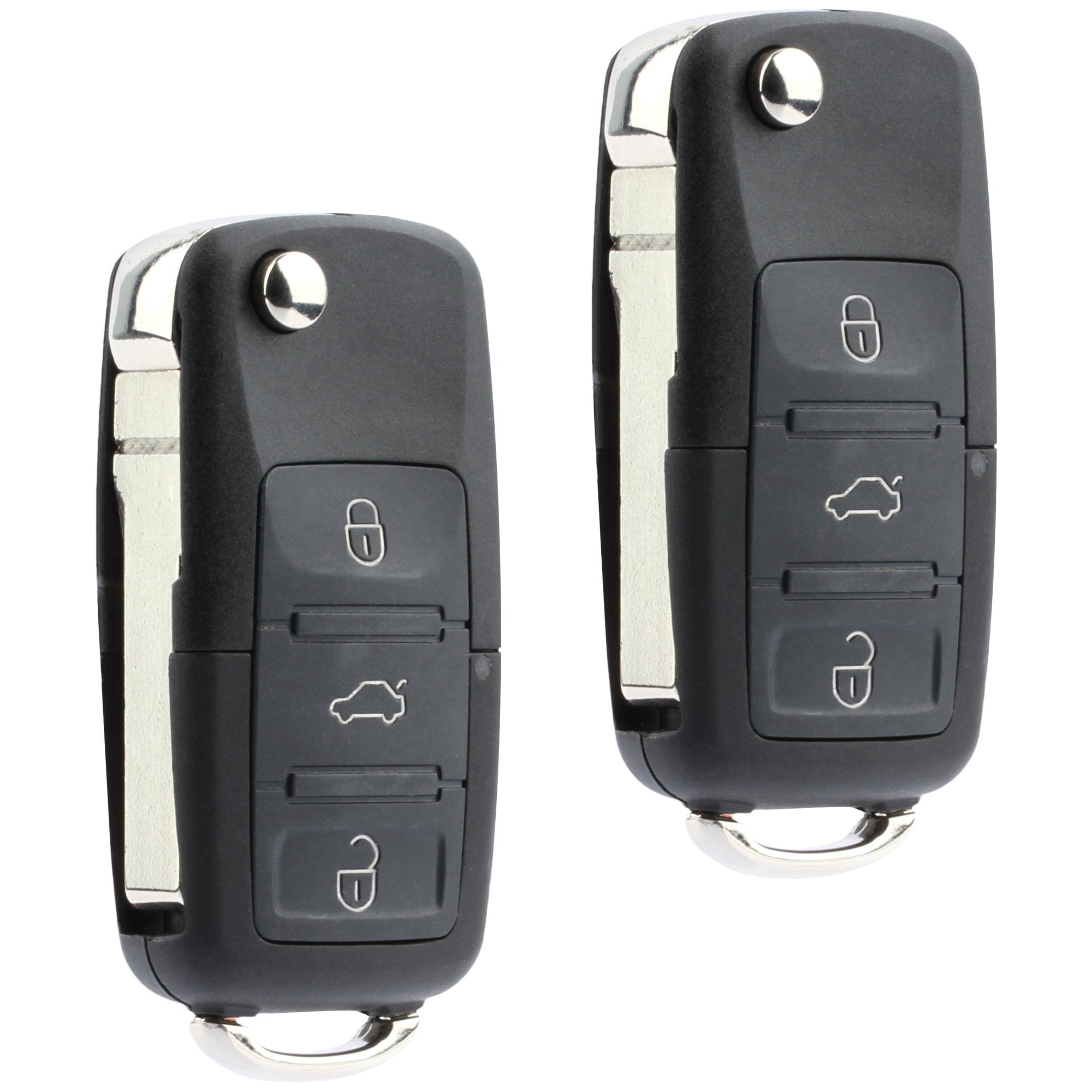 Replacement Keyless Entry Remote Flip Key Fob Fits 2002 2003 2004 2005 Vw Jetta, Golf, Passat (Hlo1J0959753Am, Set Of 2)