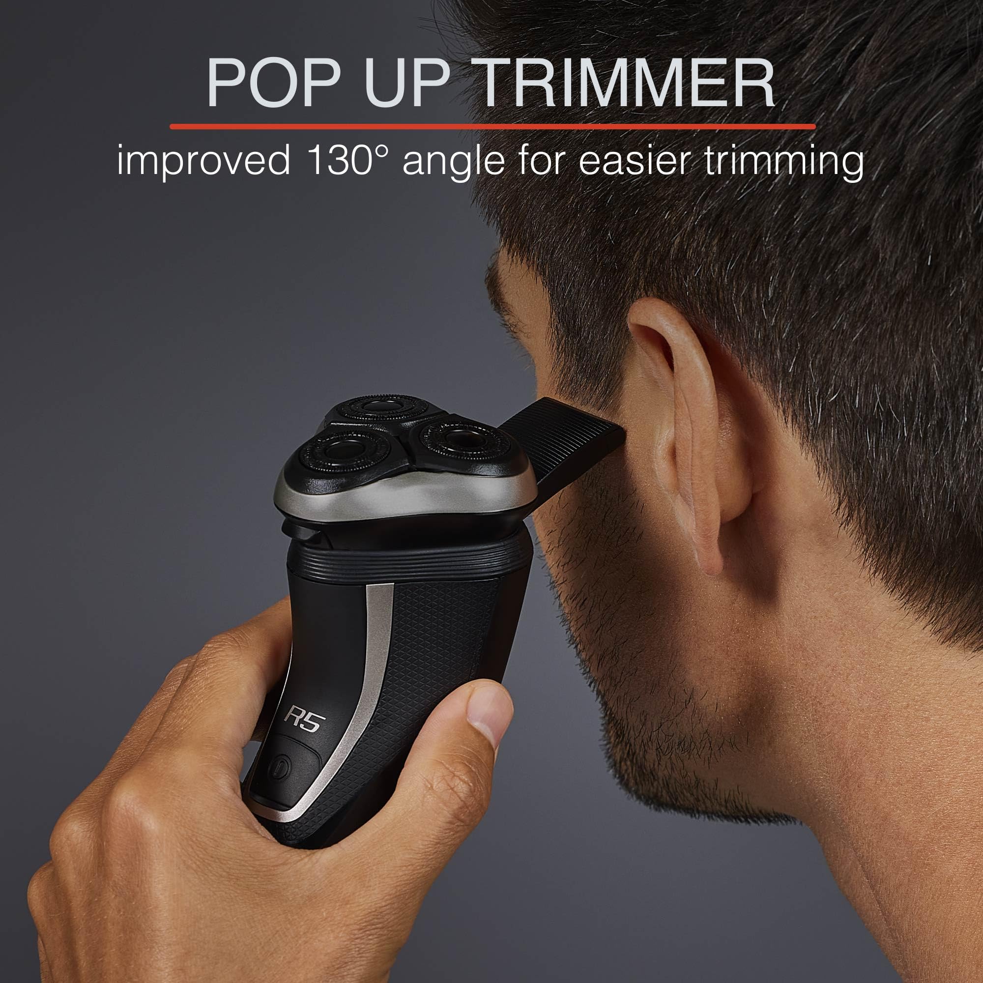 Remington R5 Style Series Rotary Shaver For Men, Titanium Flexing Blades, Sensitive Skin Comfort, Waterproof Rechargeable Wet Or