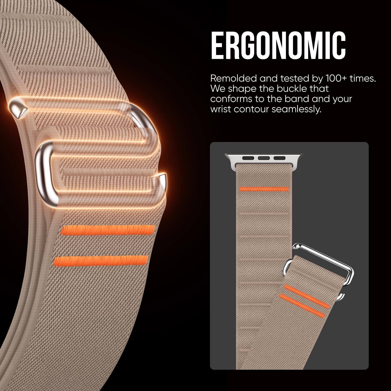 Suitisbest Sport Bands Compatible With Apple Watch Ultra Band 38Mm 40Mm 41Mm 42Mm Men Women, Stretchy Nylon Sport Loop Strap Wit