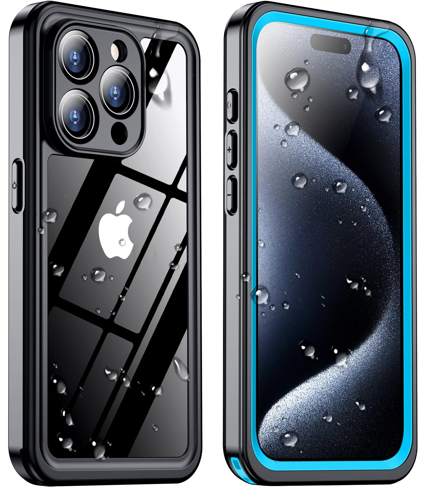 Temdan For Iphone 15 Pro Case Waterproof, [Built In Screen Protector][Ip68 Underwater][15Ft Military Dropproof][Dustproof][Real