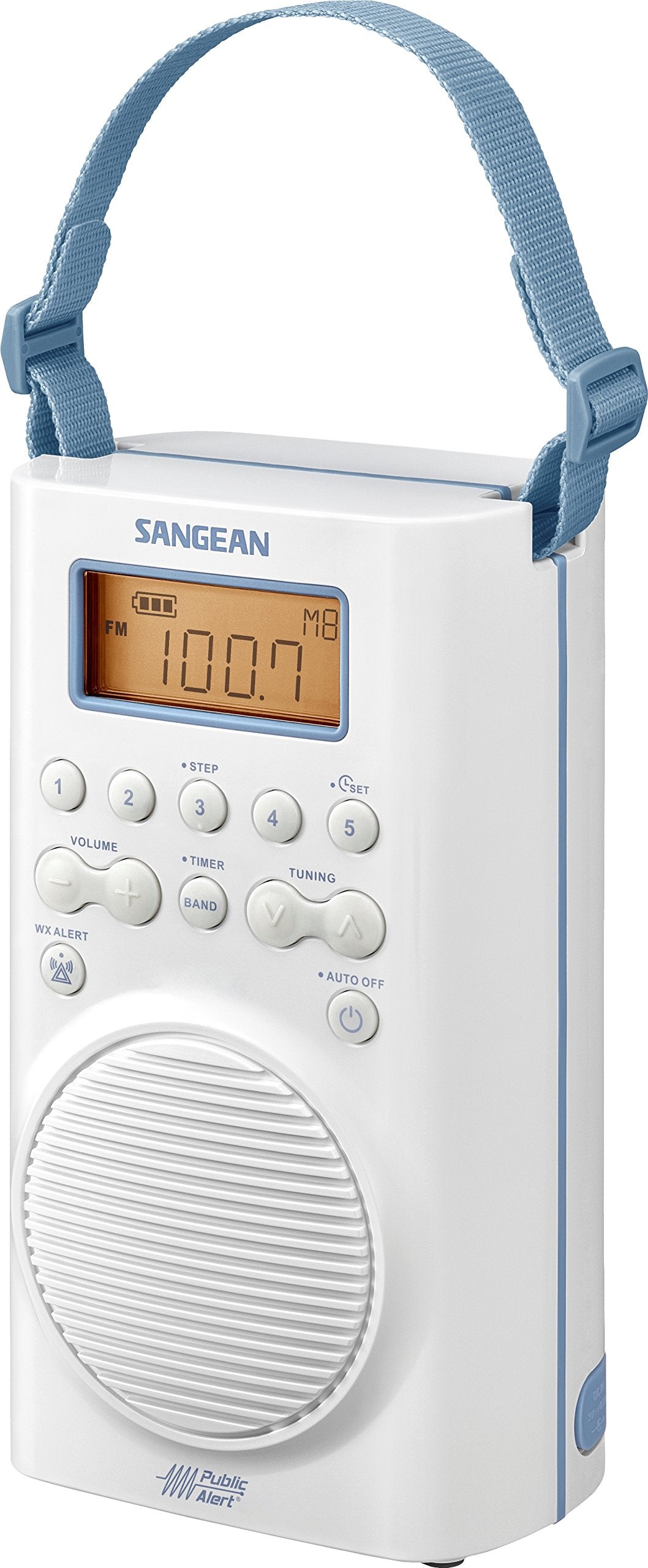 Sangean H205 Am/Fm Weather Alert Waterproof Shower Radio White 6.14X 4.01X 9.72