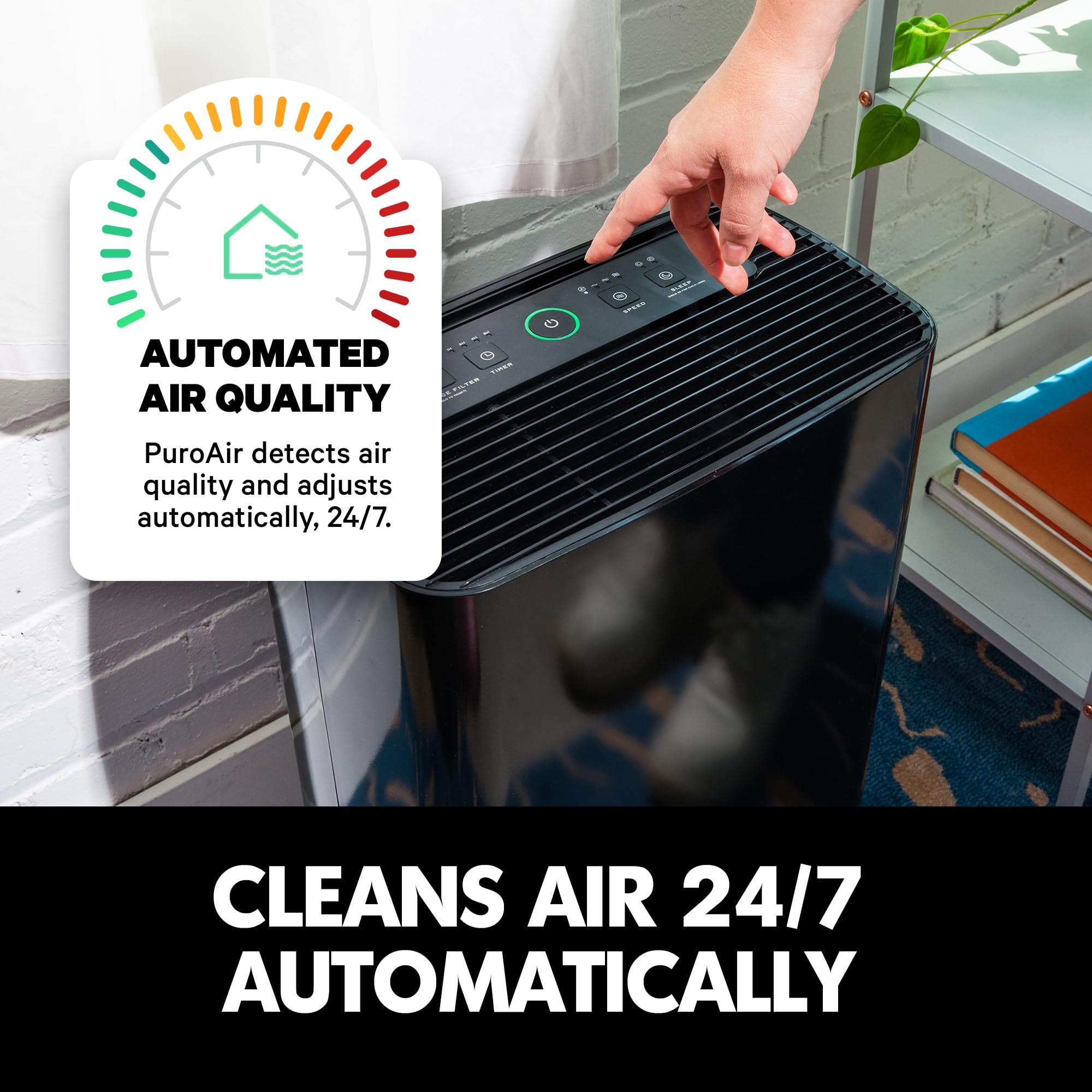 Powerful Puroair Hepa Air Purifiers For Home Large Rooms   Covers 2,145 Sq Ft   Filters Up To 99% Of Pollutants, Smoke, Pollen,
