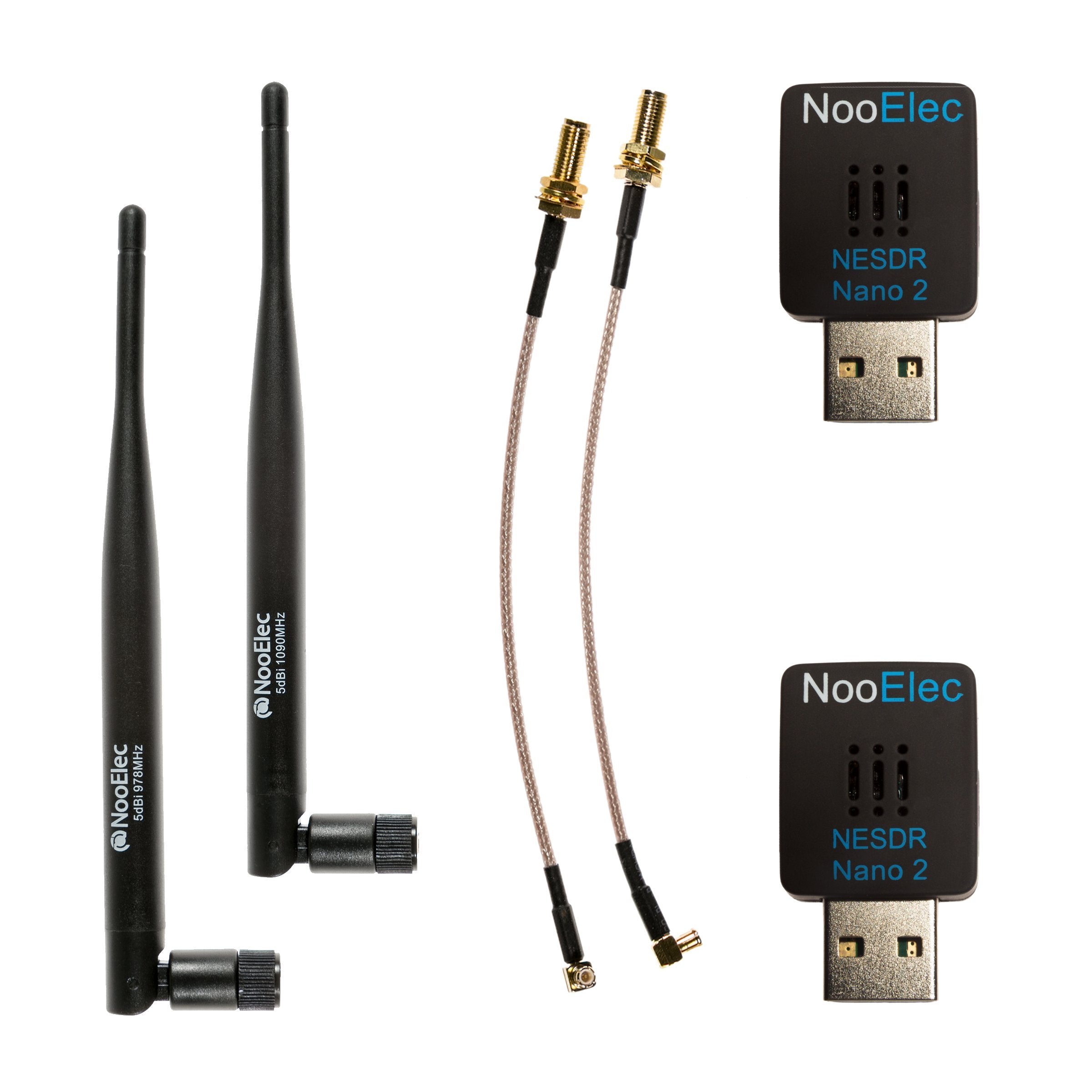 Nooelec 1090Es & Uat   Radios And High Gain Antennas. Dual Band Nesdr Nano 2 Ads B (978Mhz & 1090Mhz) Bundle, Starter Edition, F