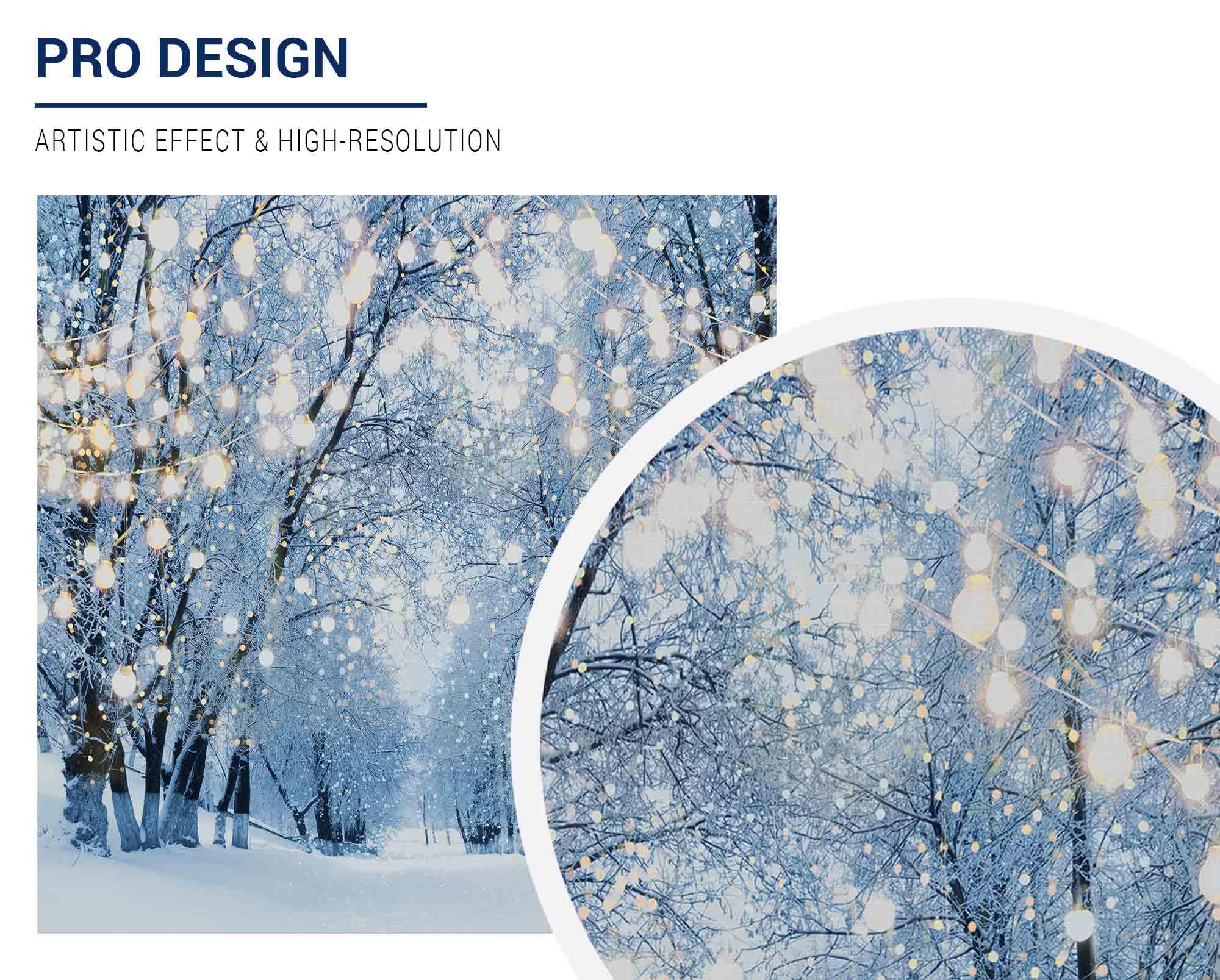 Allenjoy 6 X 6 Ft Winter Forest Backdrop Wonderland Snowflake Photography Background Bokeh Glitter Snow Scene Christmas Party De