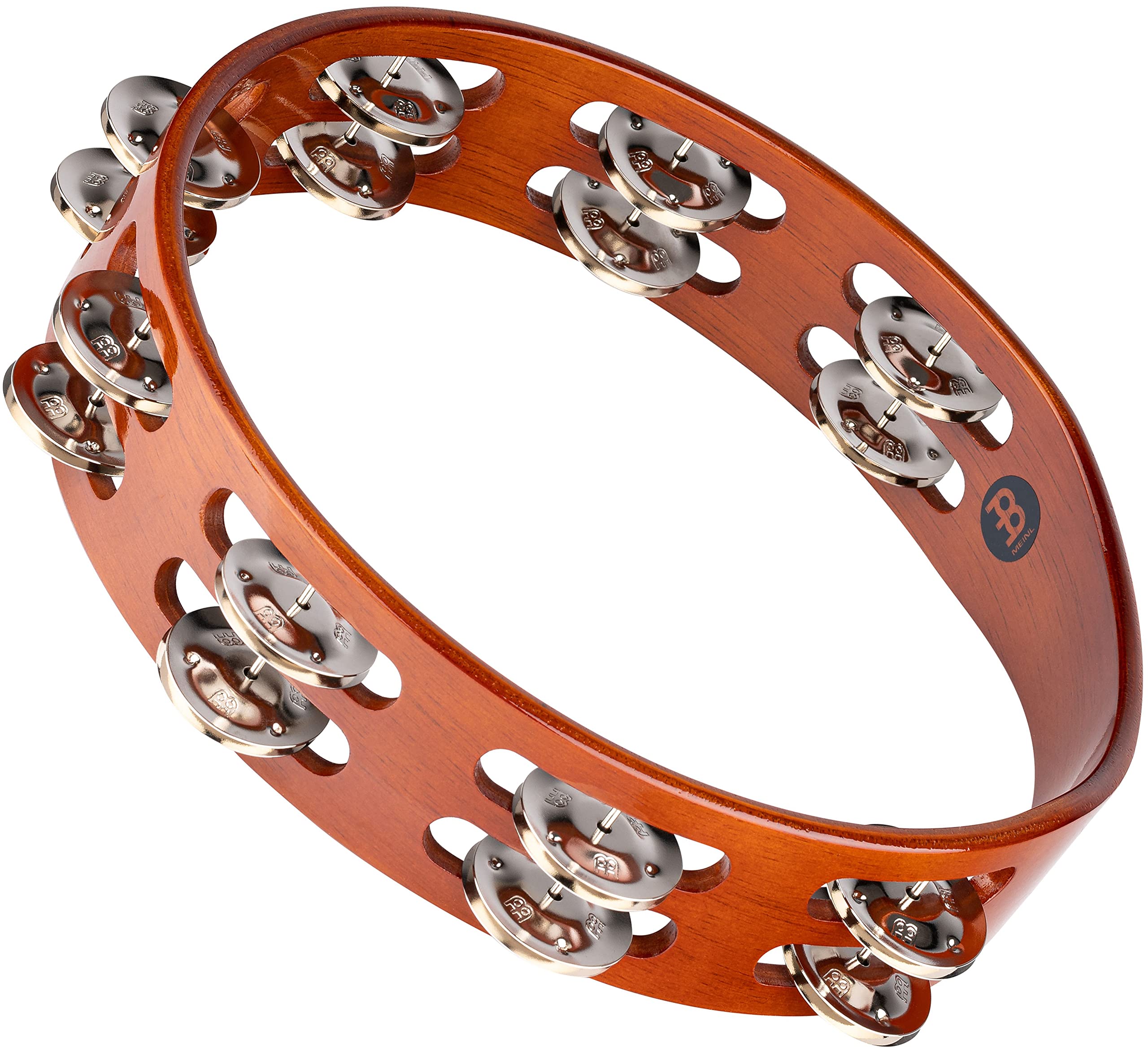 Meinl Percussion Traditional Wood Tambourine With Nickel Plated Steel Jingles, Double Row � Not Made In China � For All Musicians, 2 Year Warranty (Ta2Ab)