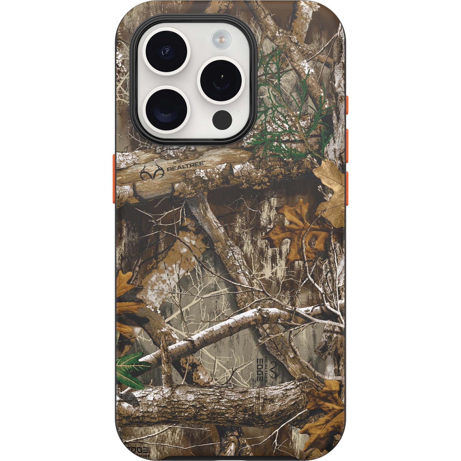 Otterbox Iphone 15 Pro (Only) Symmetry Series Case   Realtree Edge (Orange/Camo), Snaps To Magsafe, Ultra Sleek, Raised Edges Pr