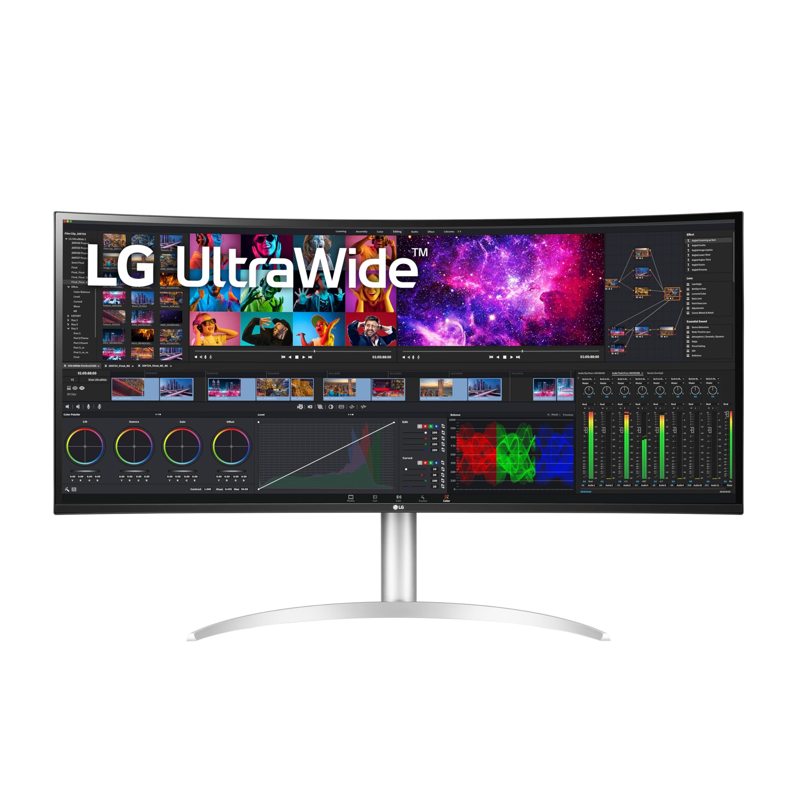 Lg 40Wp95C W 40    Ultrawide Curved Wuhd (5120 X 2160) 5K2K Nano Ips Display, Dci P3 98% (Typ.) With Hdr10, Thunderbolt 4 With 9